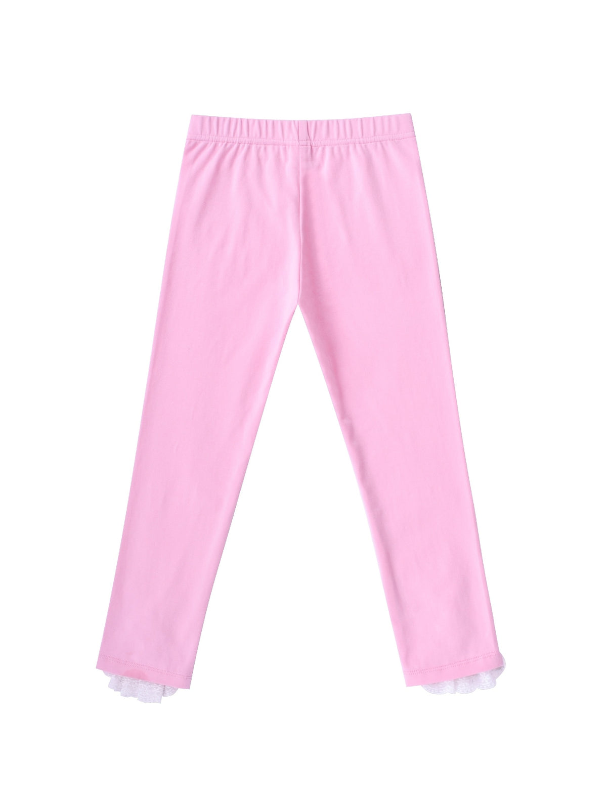 Girls Pants 3-Pack Cotton Leggings Stretchy Toddler Kids Pink