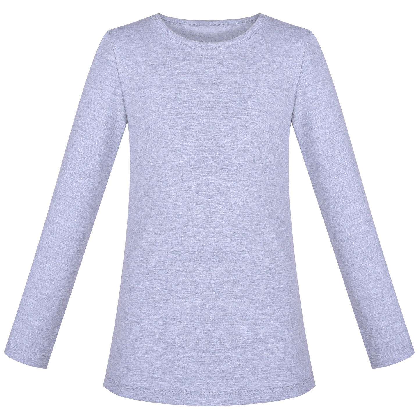2 Packs Girls Top Tee Shirt Long Sleeve Gray Pink School Uniform Pink