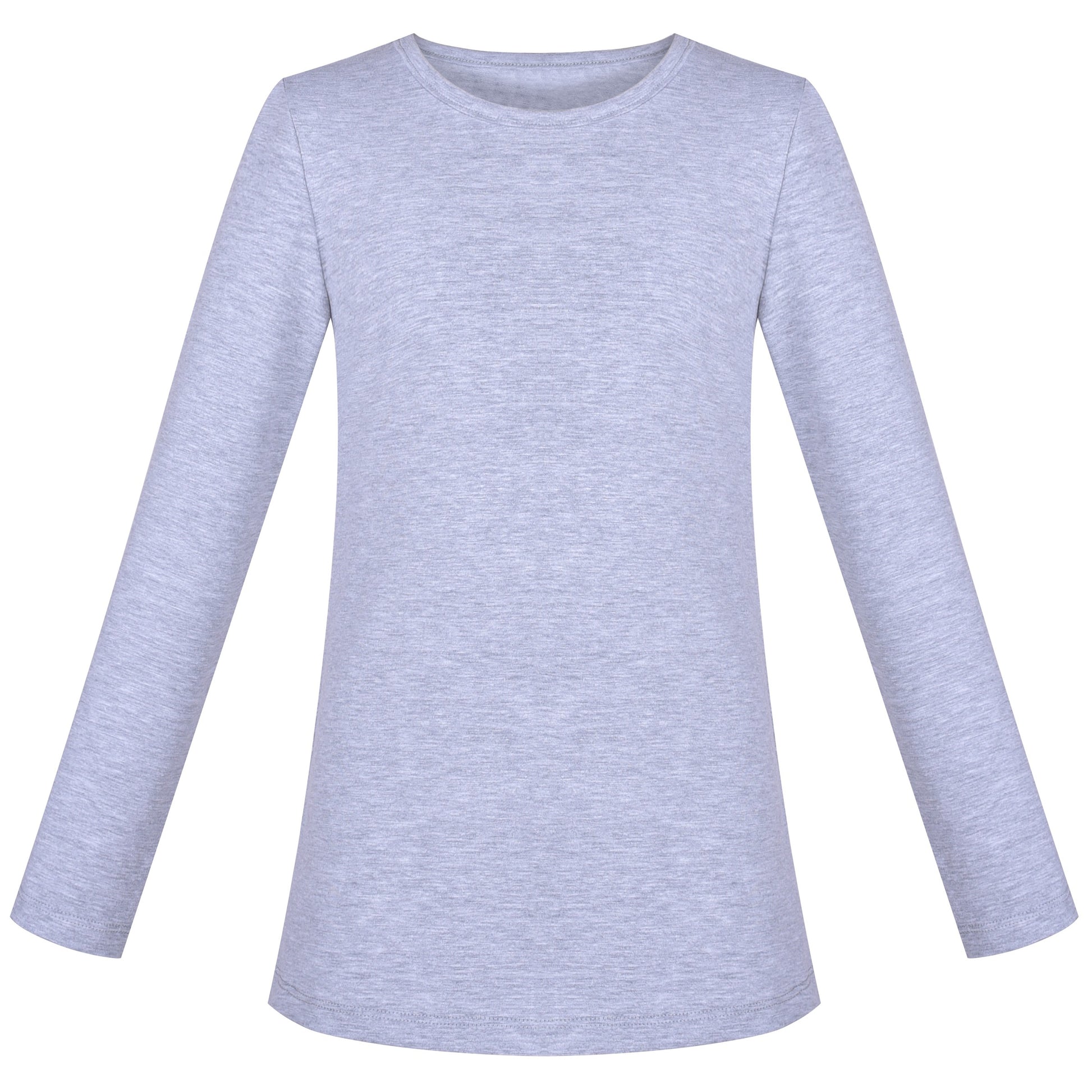 2 Packs Girls Top Tee Shirt Long Sleeve Gray Pink School Uniform Pink