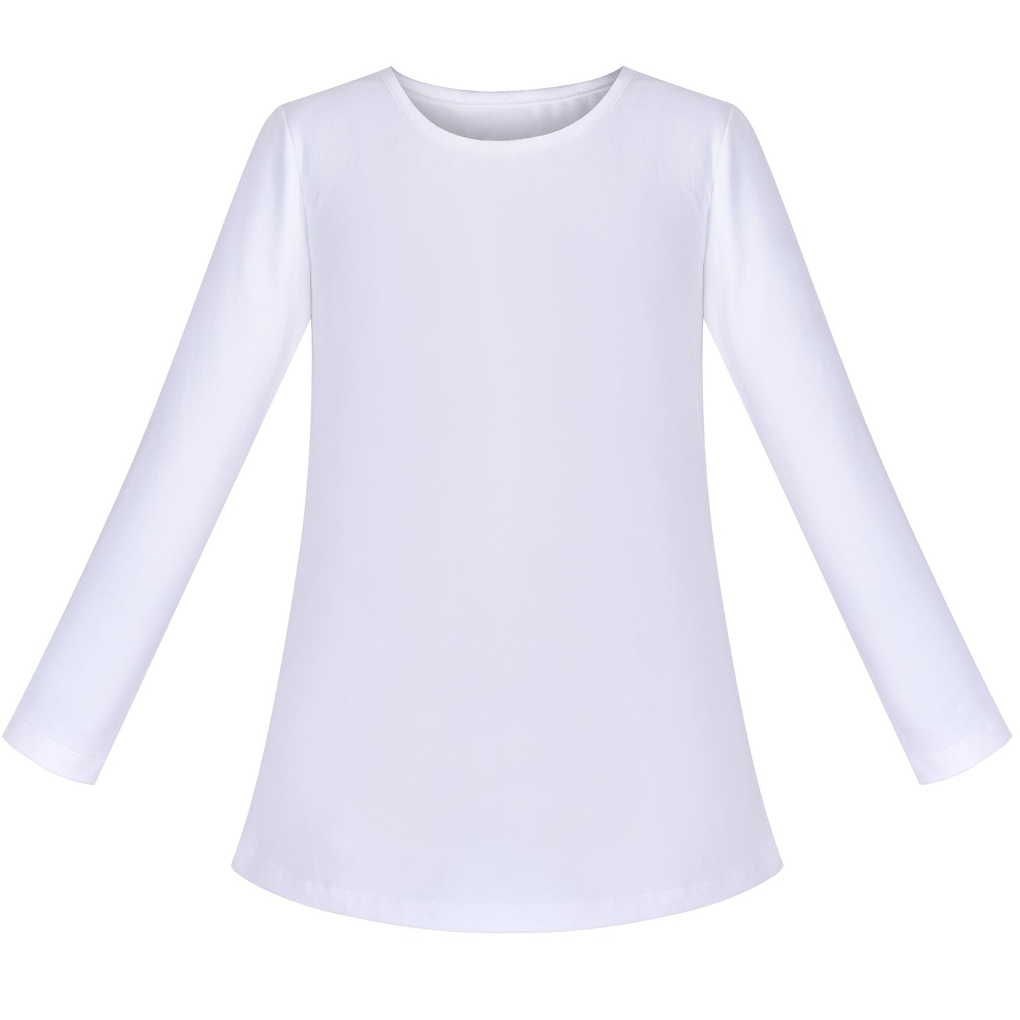 2 Packs Girls Top Tee Shirt Long Sleeve Gray Pink School Uniform Pink