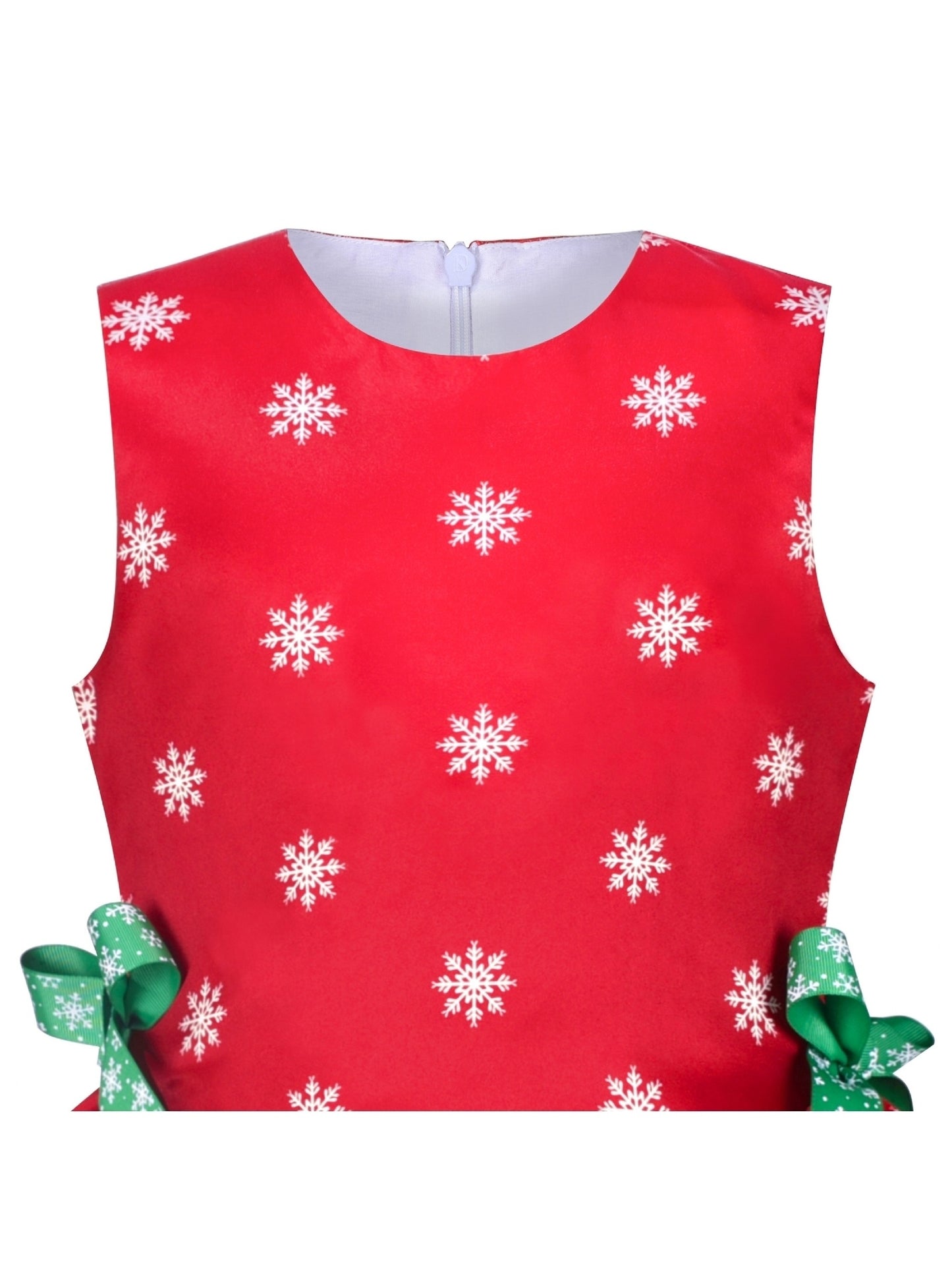 Girls Dress Vintage Red Fit Flare Jacquard Satin Fabric Party Red