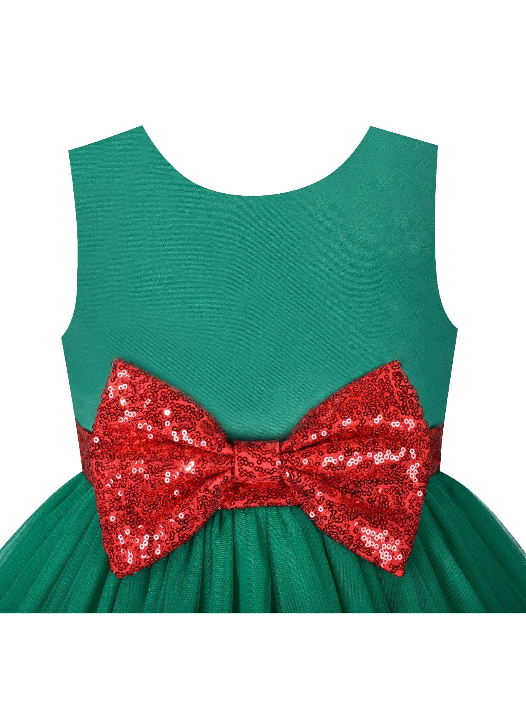 Girls Dress Lace Top Blue Wave Hem Skirt Wedding Bridesmaid Green