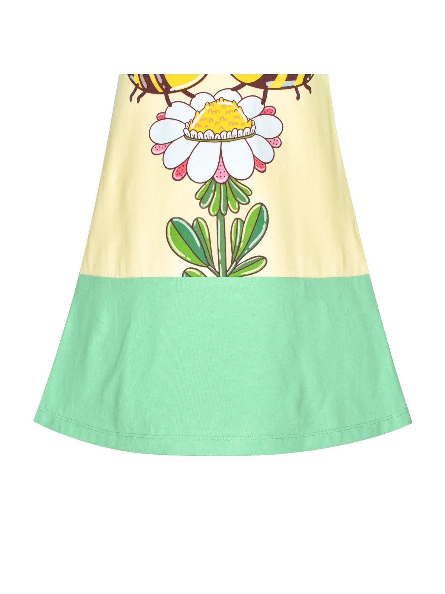 Girls Dress Christmas Santa Pink Cotton Long Sleeve Yellow