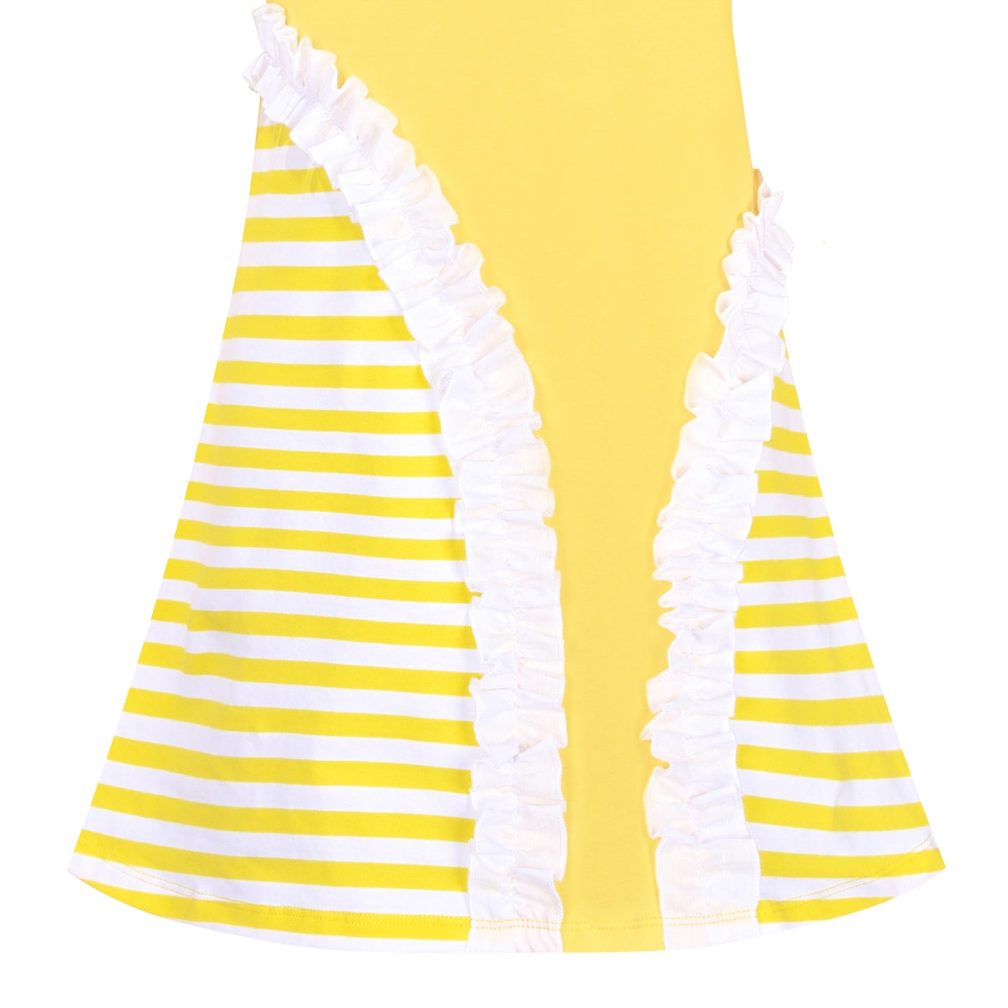 Girls Dress Christmas Santa Pink Cotton Long Sleeve Yellow