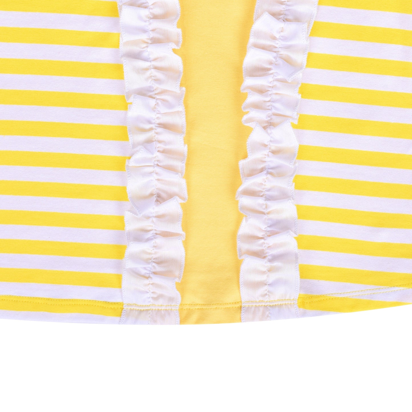Girls Dress Christmas Santa Pink Cotton Long Sleeve Yellow