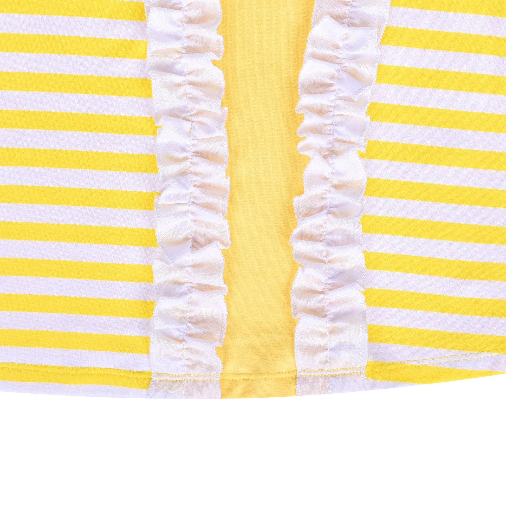 Girls Dress Christmas Santa Pink Cotton Long Sleeve Yellow