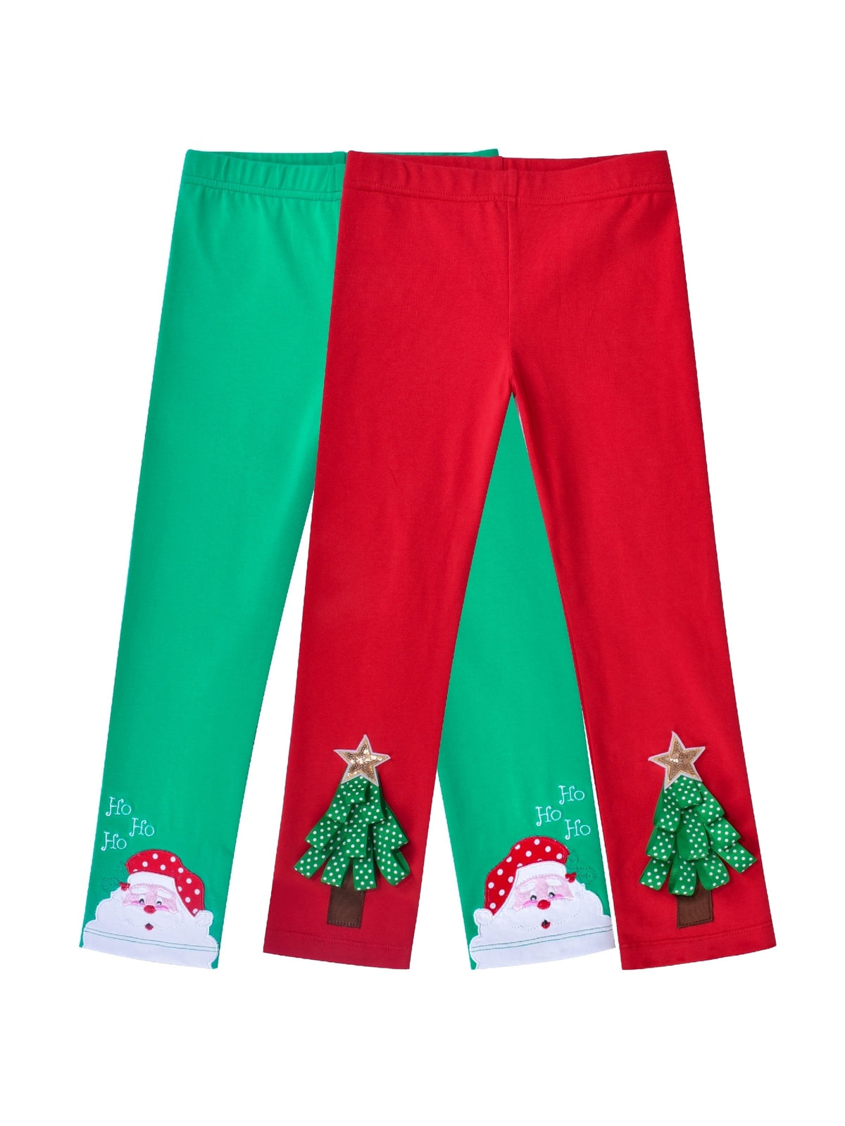 Girls Pants 3-Pack Cotton Leggings Stretchy Toddler Kids Red