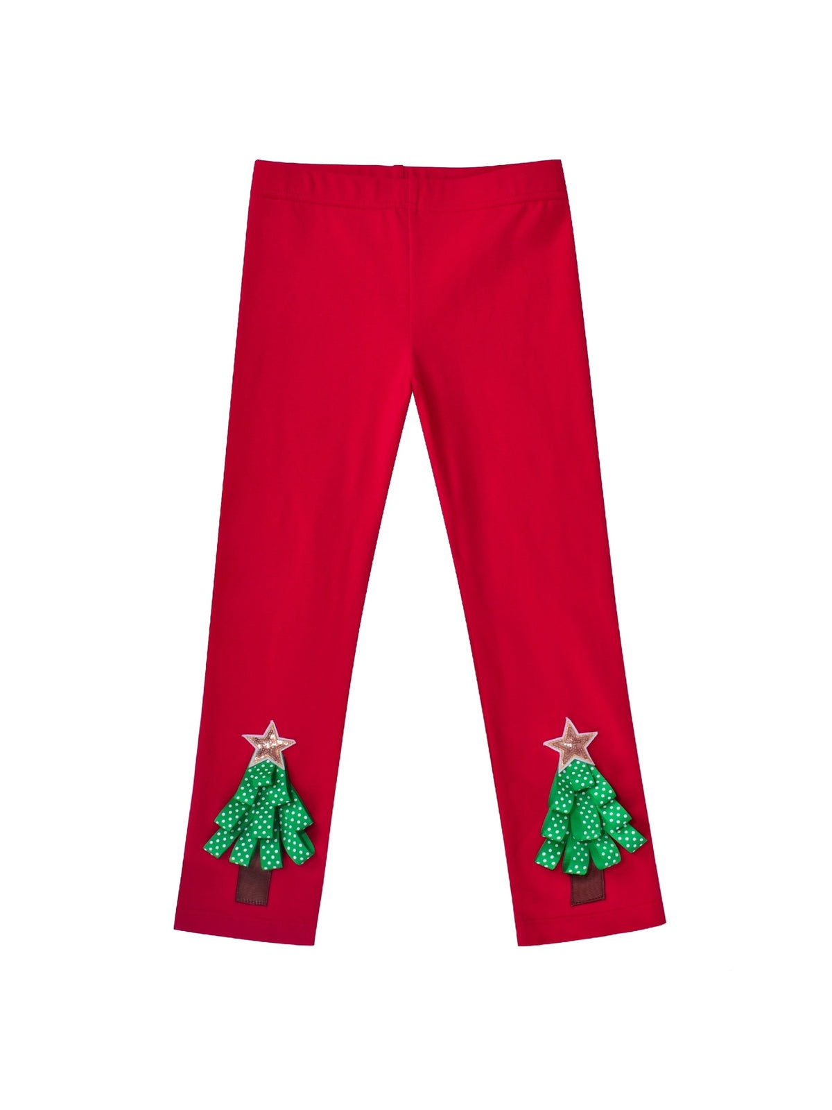 Girls Pants 3-Pack Cotton Leggings Stretchy Toddler Kids Red