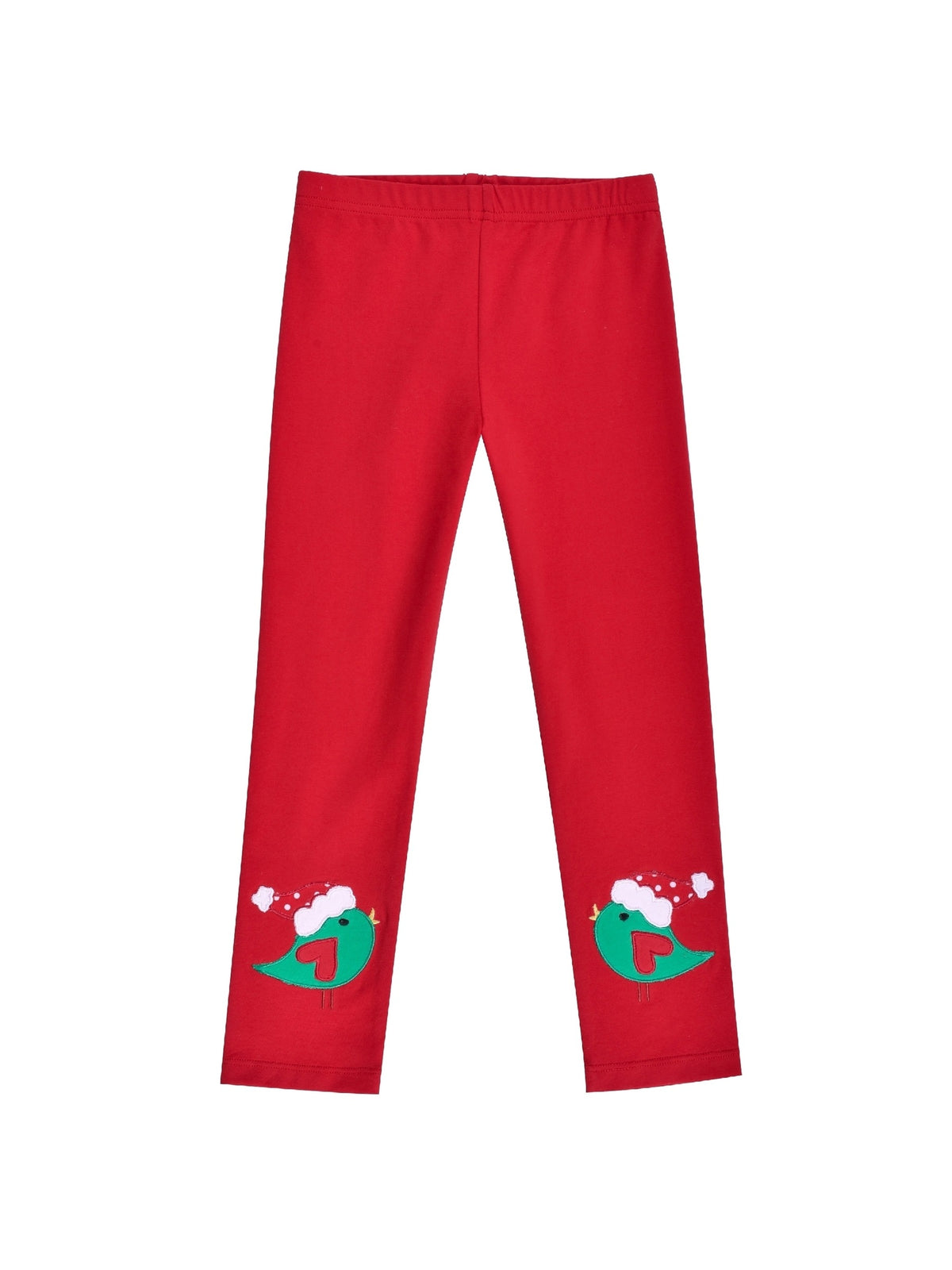Girls Pants 3-Pack Cotton Leggings Stretchy Toddler Kids Red