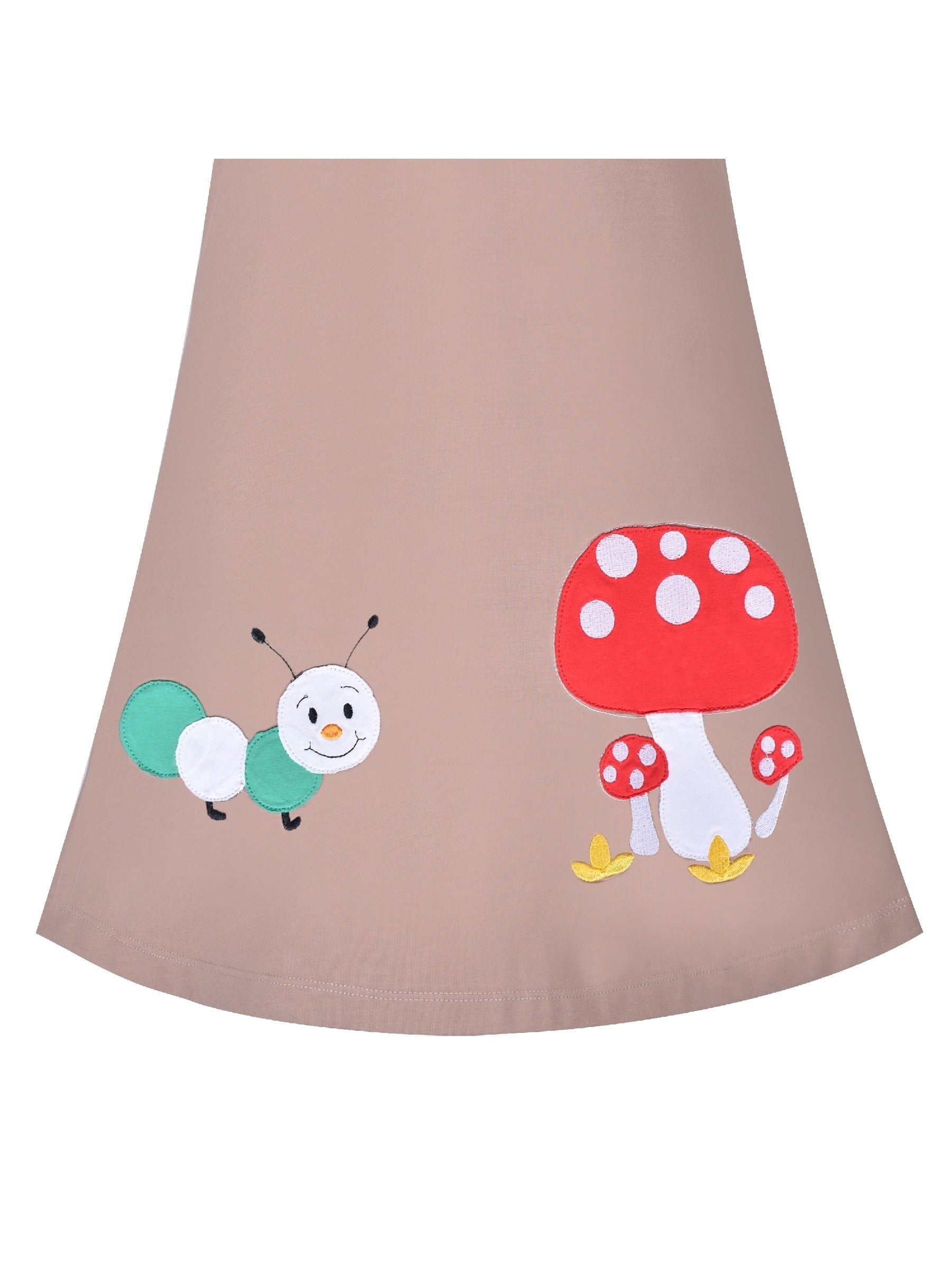 Girls Dress Christmas Santa Pink Cotton Long Sleeve Brown