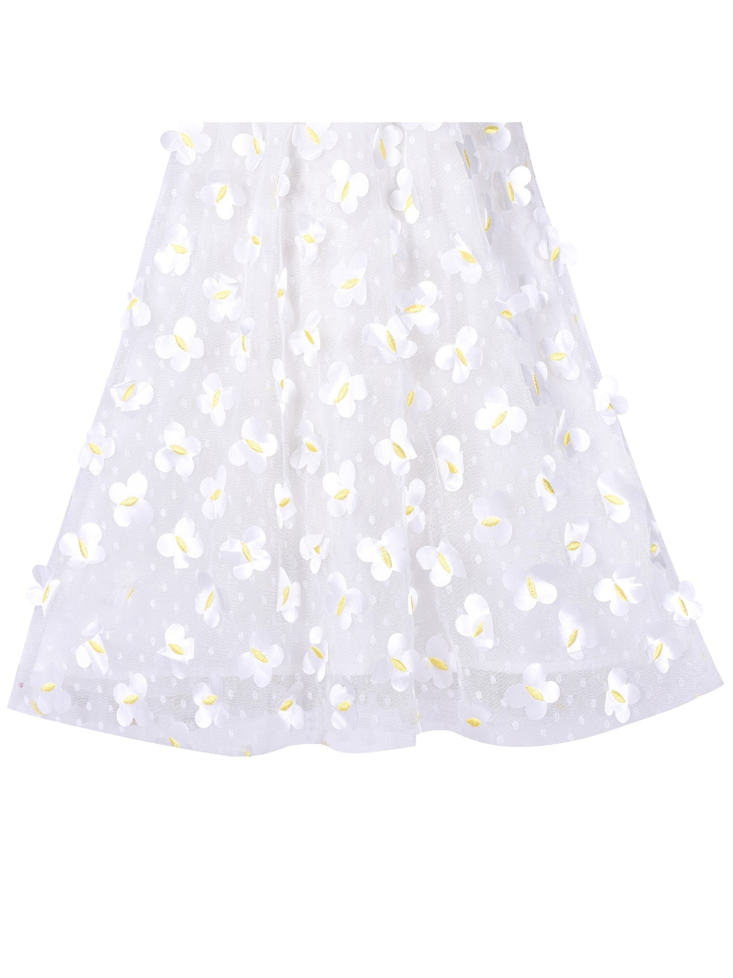 Flower Girls Dress Halter Dress Pearl Party Wedding Birthday White