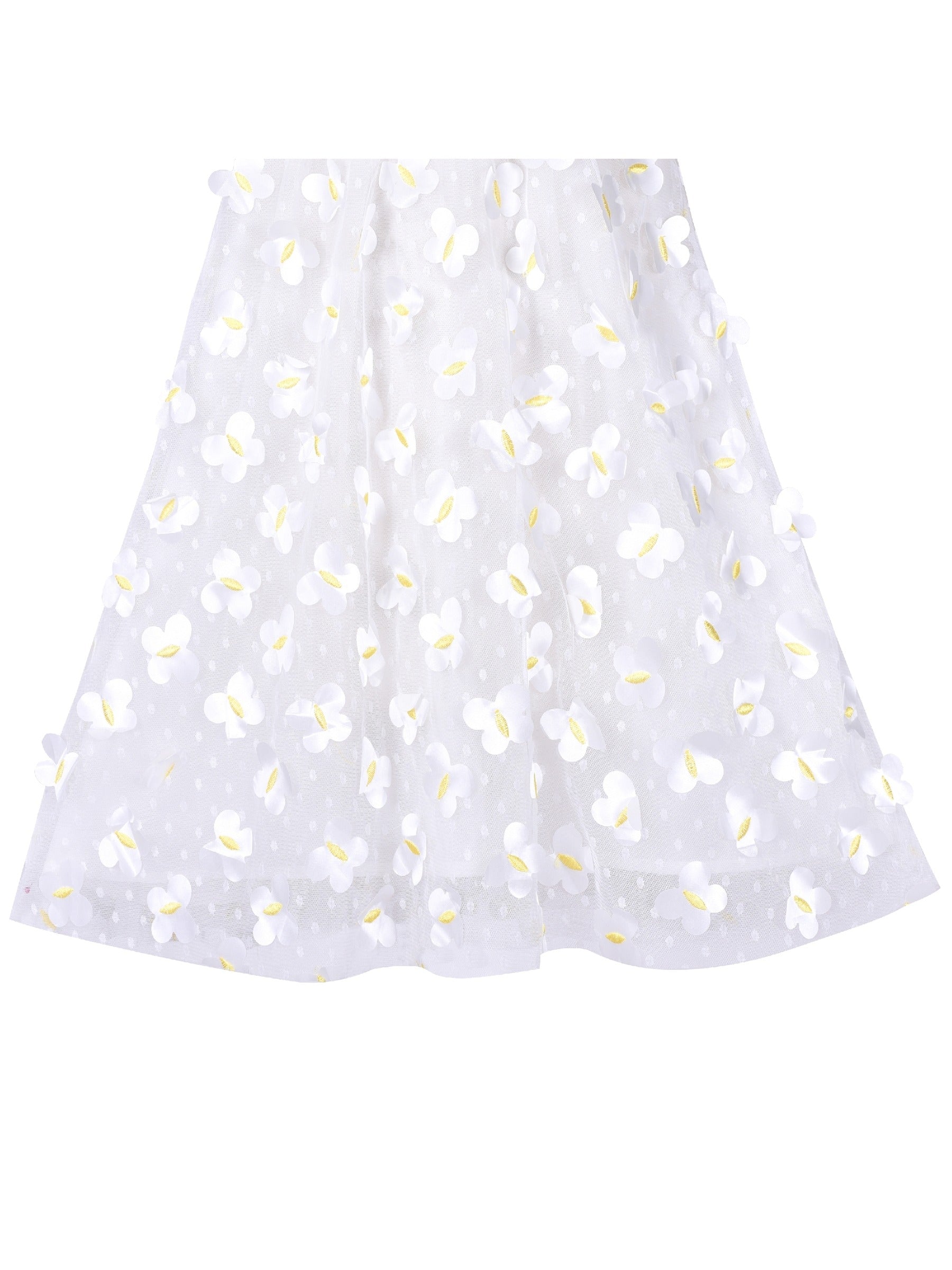 Flower Girls Dress Halter Dress Pearl Party Wedding Birthday White