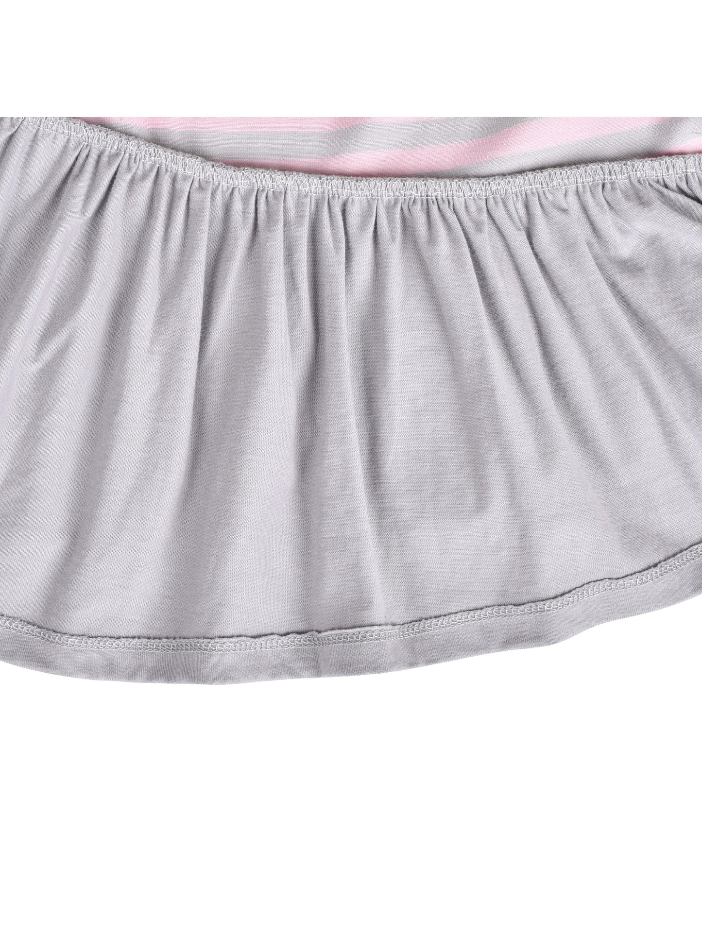 Girls Dress Cotton Green Crocodile Dinosaur Pocket Short Sleeve Gray