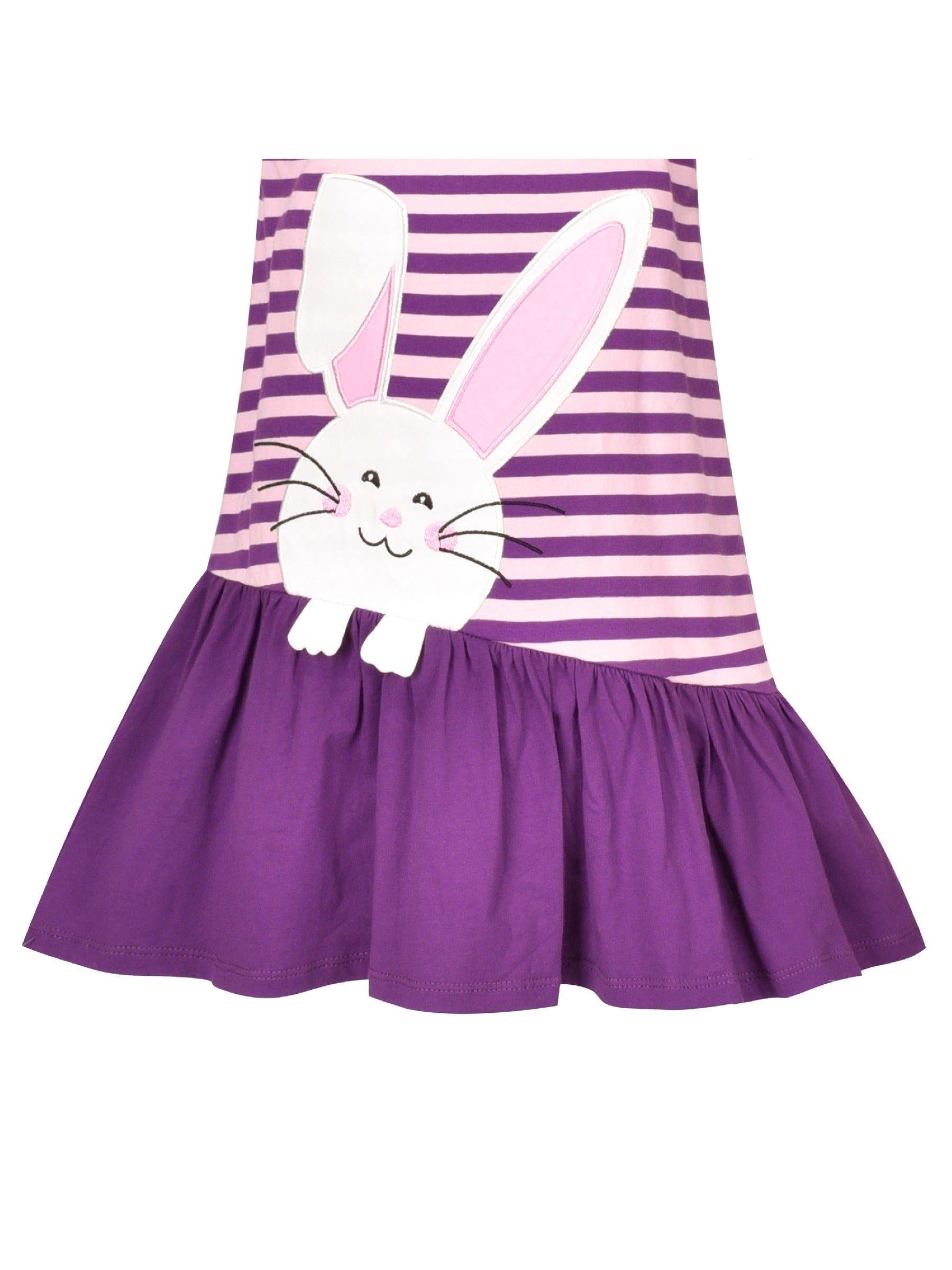 Girls Dress Cotton Green Crocodile Dinosaur Pocket Short Sleeve Purple