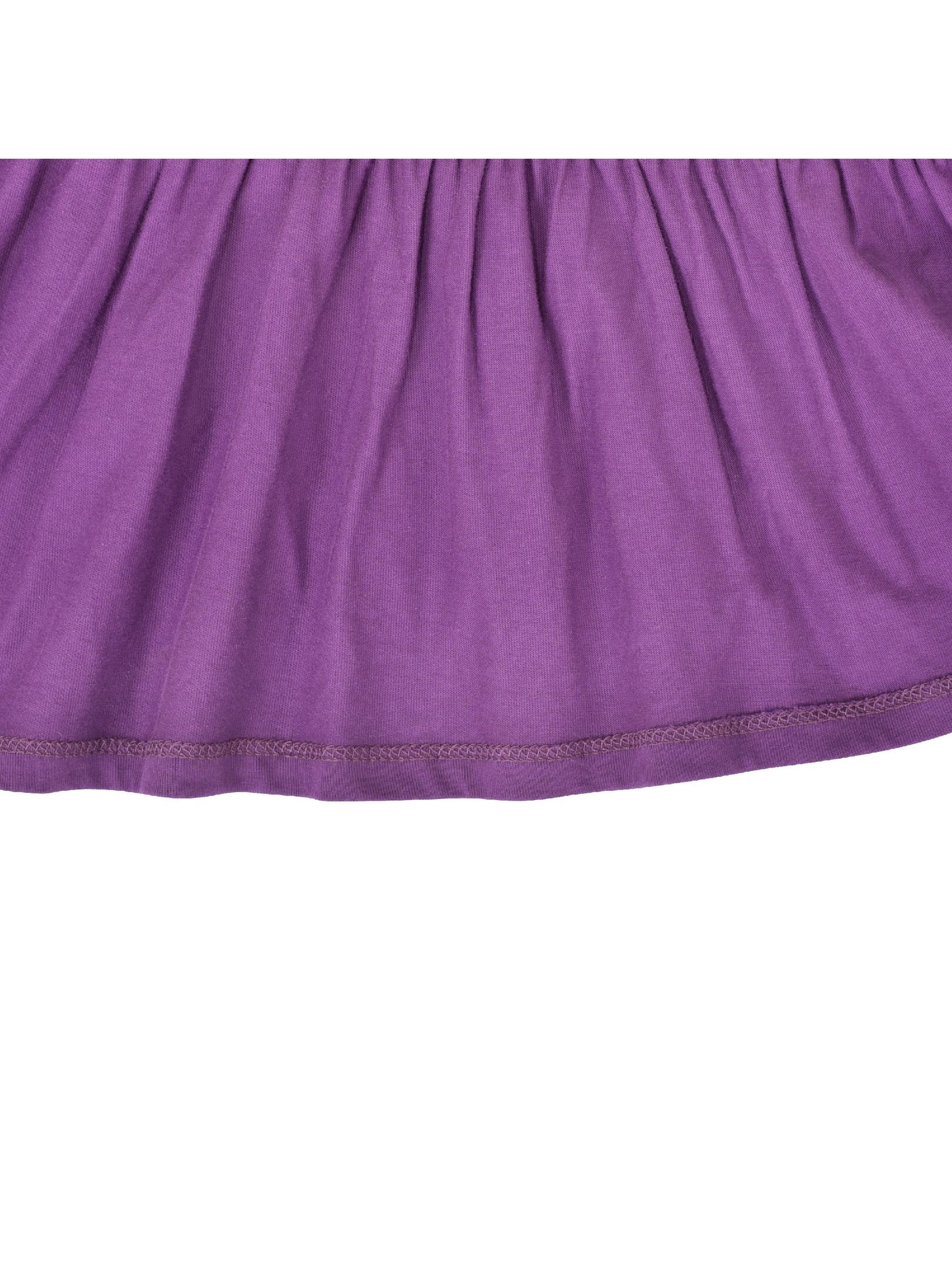 Girls Dress Cotton Green Crocodile Dinosaur Pocket Short Sleeve Purple