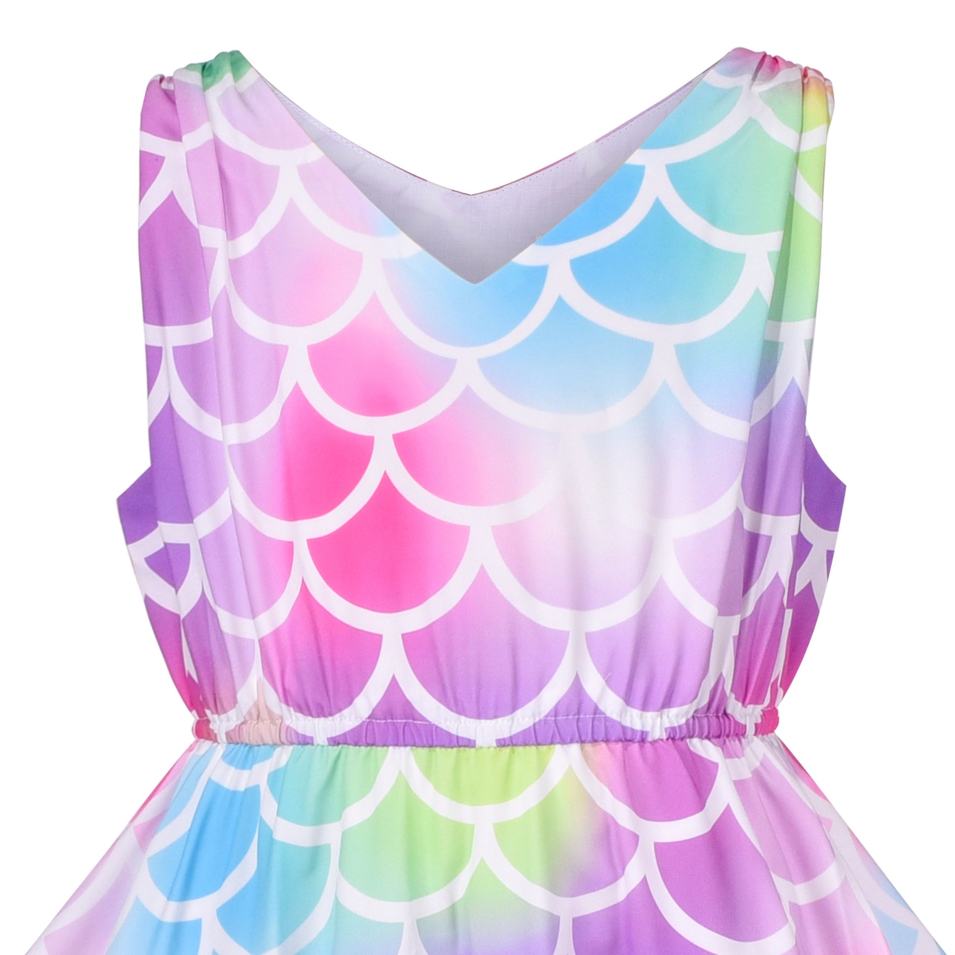 Girls Dress Sunflower Butterfly Hanky Hem Party Beach Necklace Sundress Purple