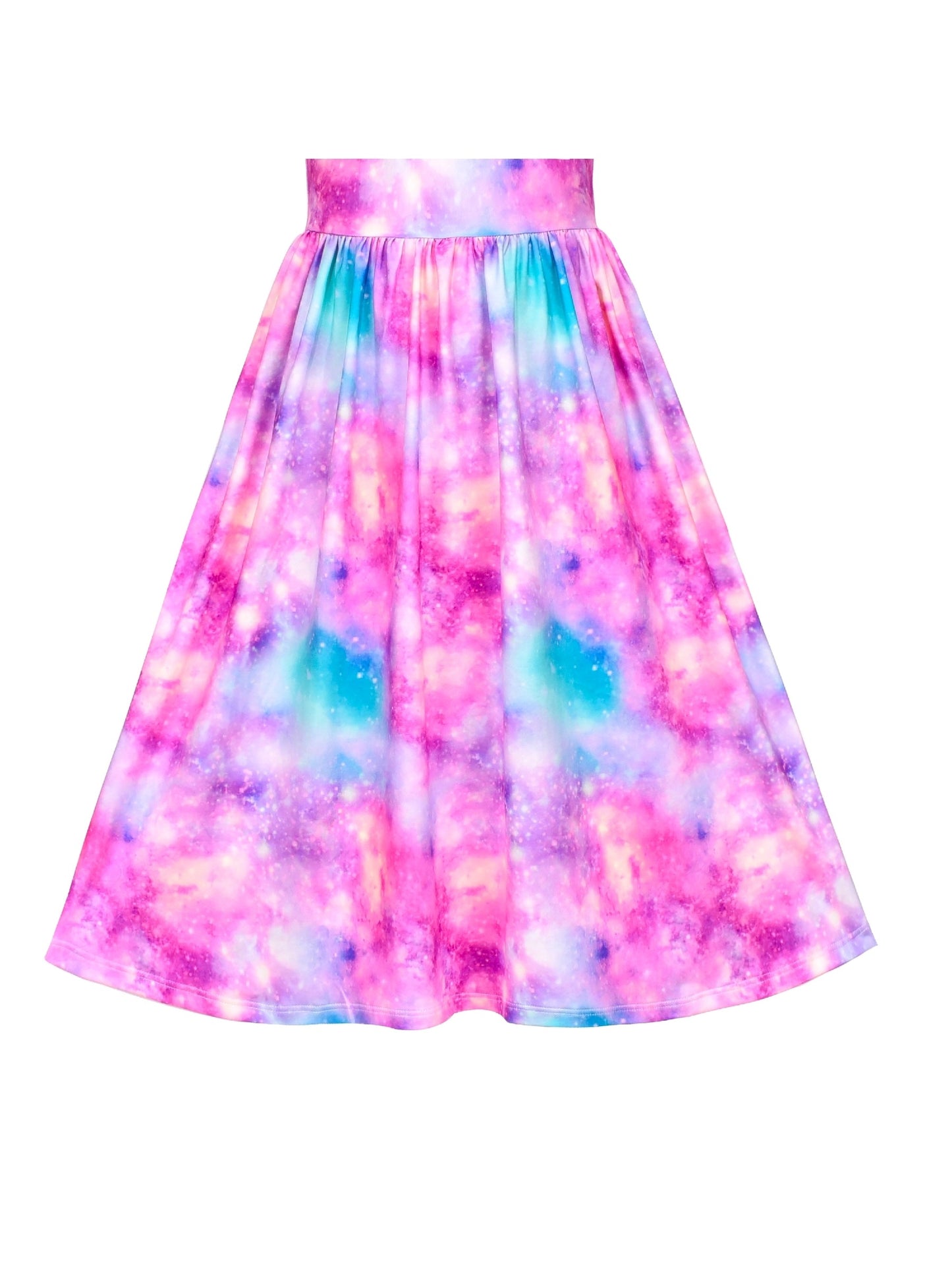 Girls Dress Floral Casual Maxi Dress Short Sleeve Open Back Purple