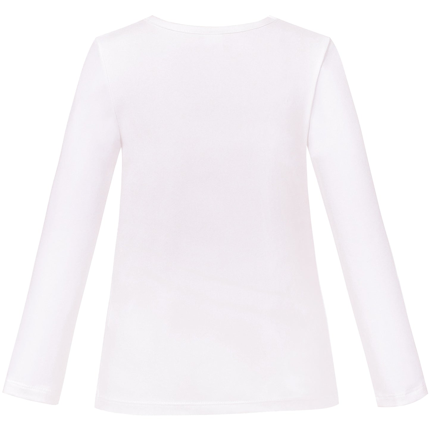 Girls Tee Purple Unicorn Magical Soft Cotton Ruffle Long Sleeve Casual White