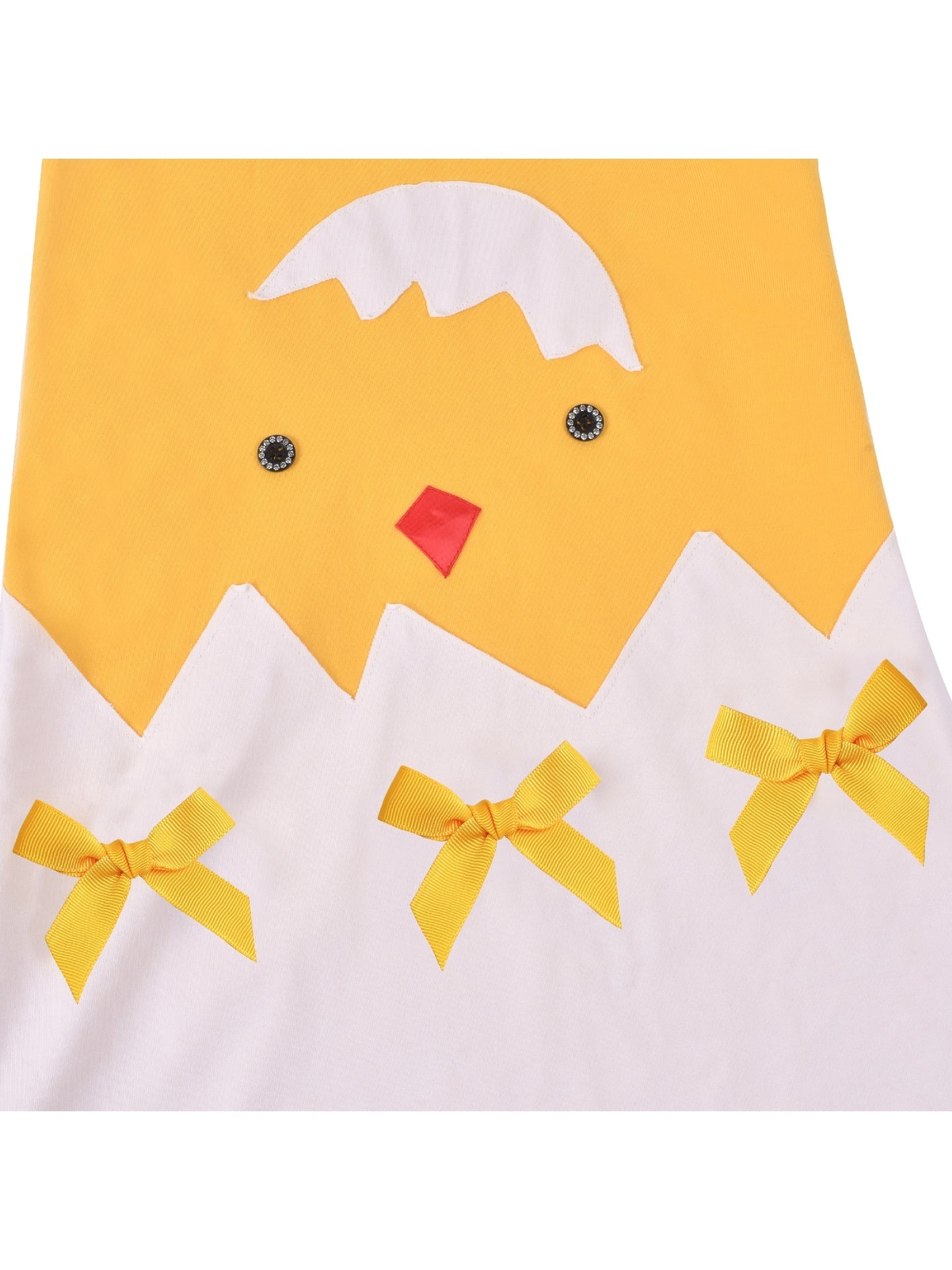 Girls Dress Cotton Green Crocodile Dinosaur Pocket Short Sleeve Yellow