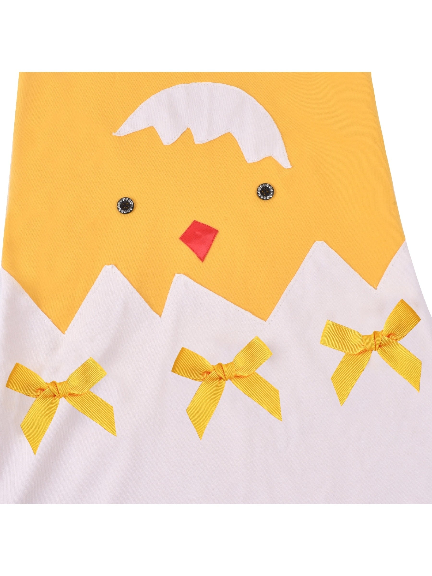 Girls Dress Cotton Green Crocodile Dinosaur Pocket Short Sleeve Yellow