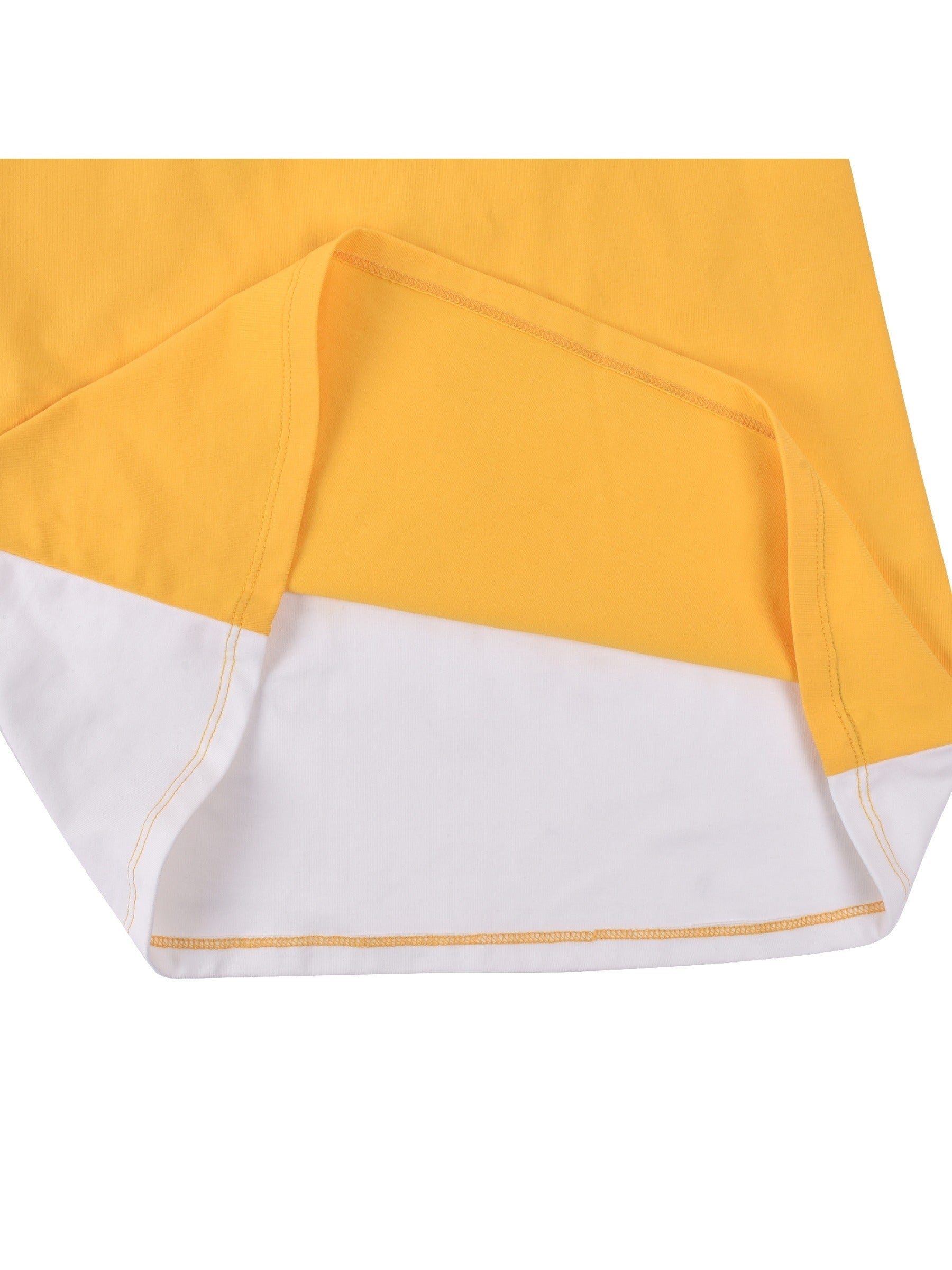 Girls Dress Cotton Green Crocodile Dinosaur Pocket Short Sleeve Yellow