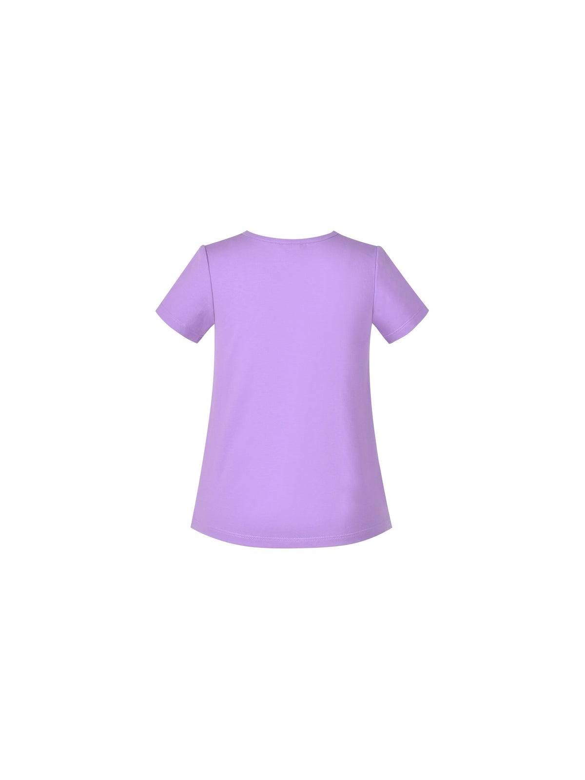 Girls Cotton T-shirt Purple Balloon Yellow Heart Graphic Short Sleeve - Purple