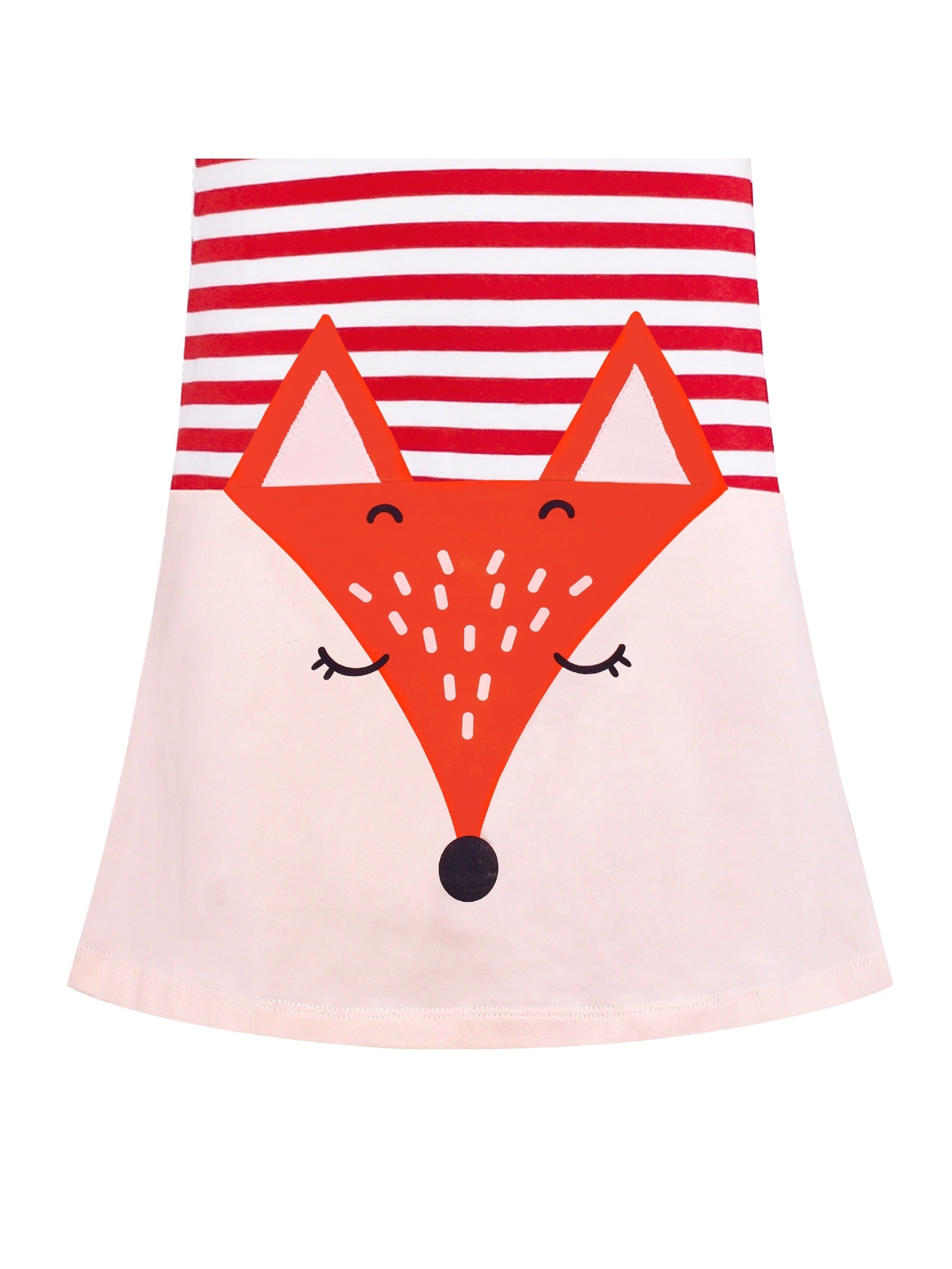 Girls Dress Tee Cotton Sunflower Petal Short Sleeve Red