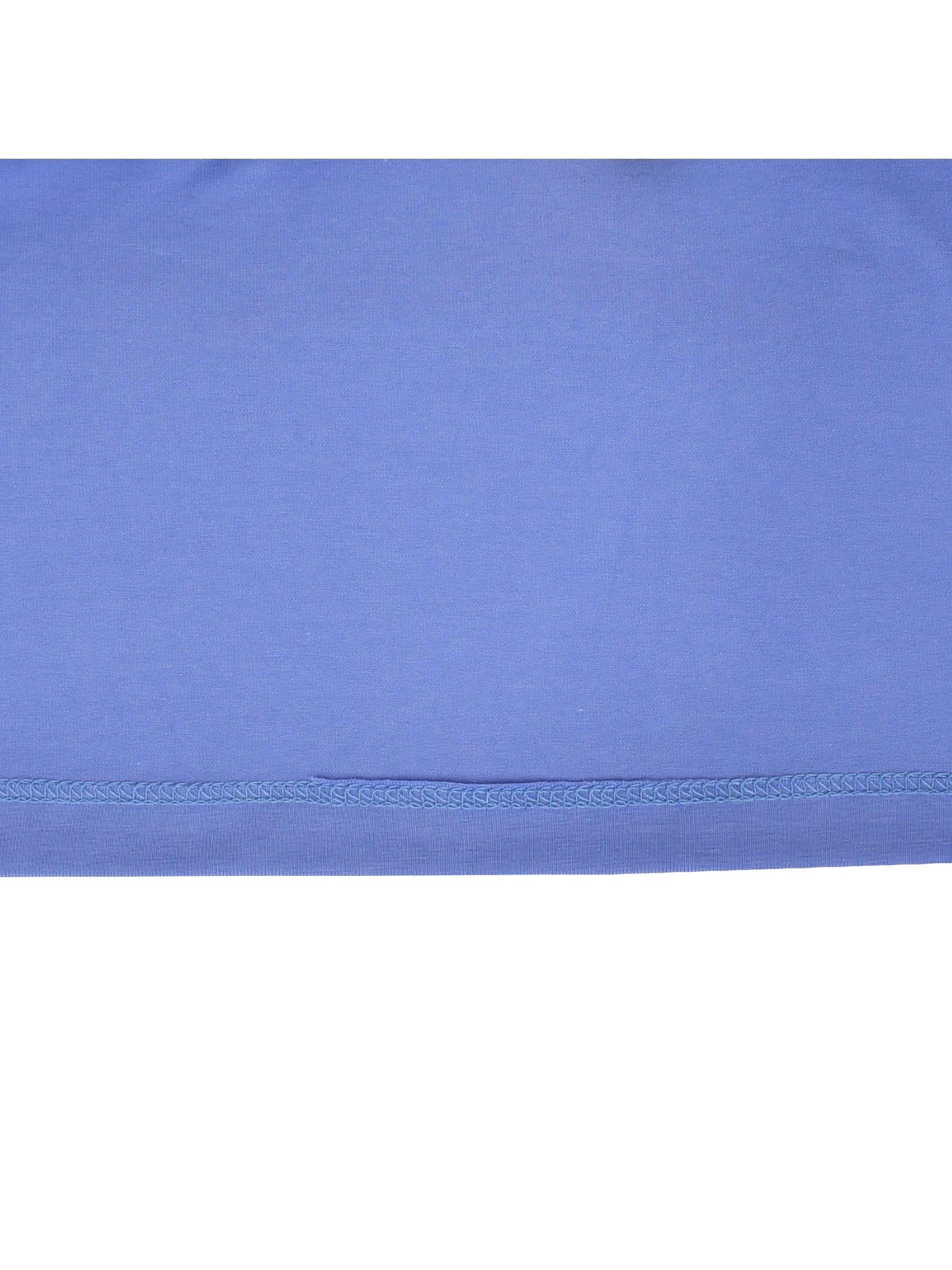 Girls Dress Tee Cotton Sunflower Petal Short Sleeve Blue