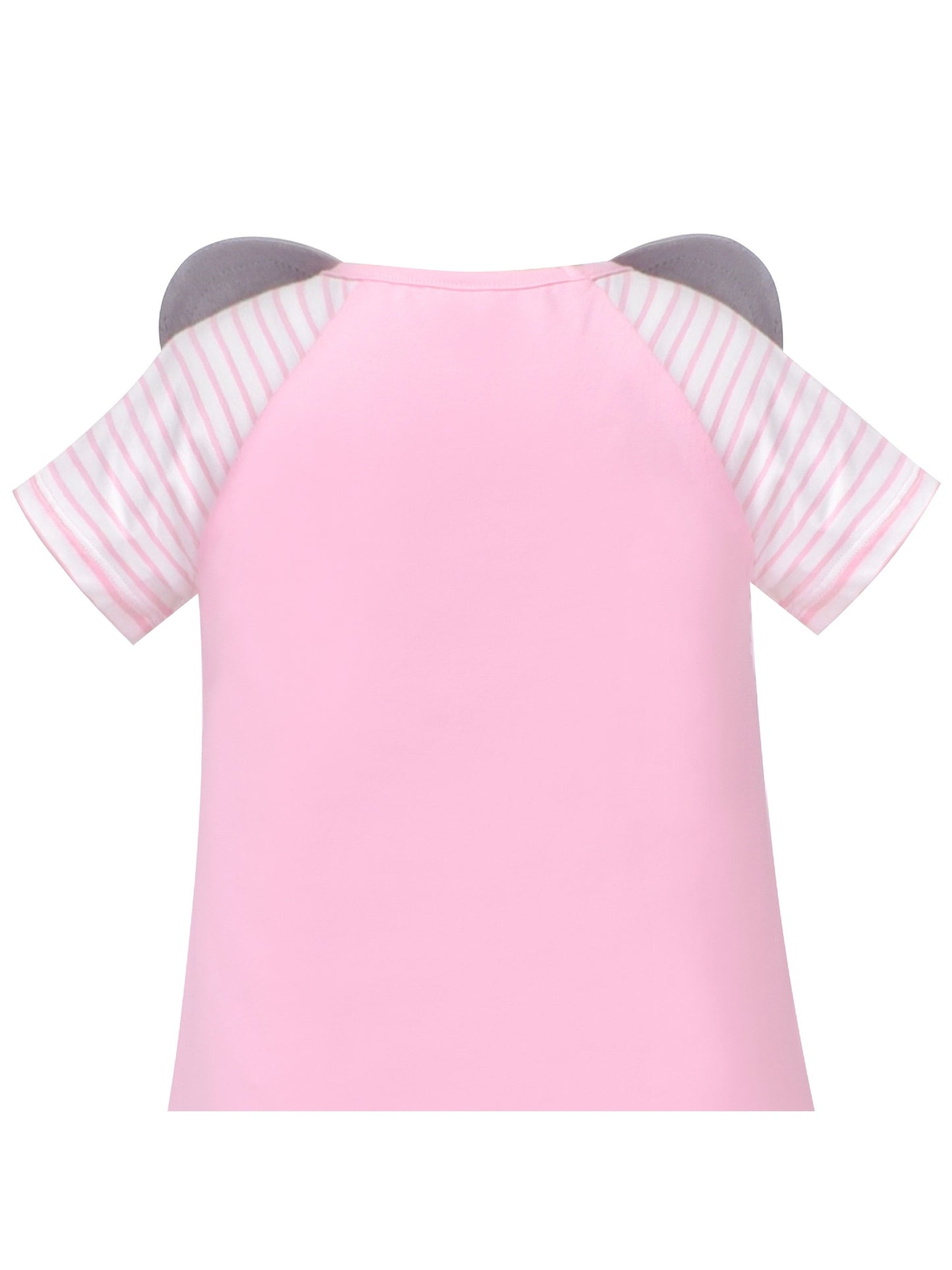 Girls Dress Tee Cotton Sunflower Petal Short Sleeve Pink