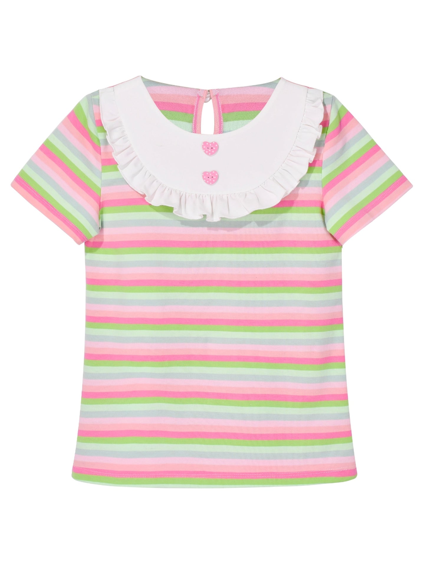 Girls Tee Shirt 2pc Set White Unicorn Rainbow Glitter Short Long Sleeve Multi-Color