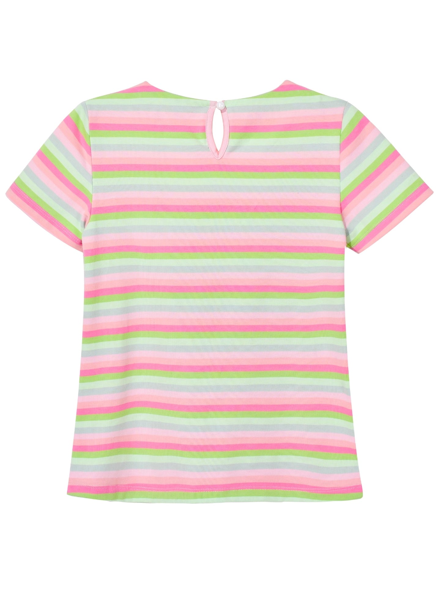 Girls Tee Shirt 2pc Set White Unicorn Rainbow Glitter Short Long Sleeve Multi-Color
