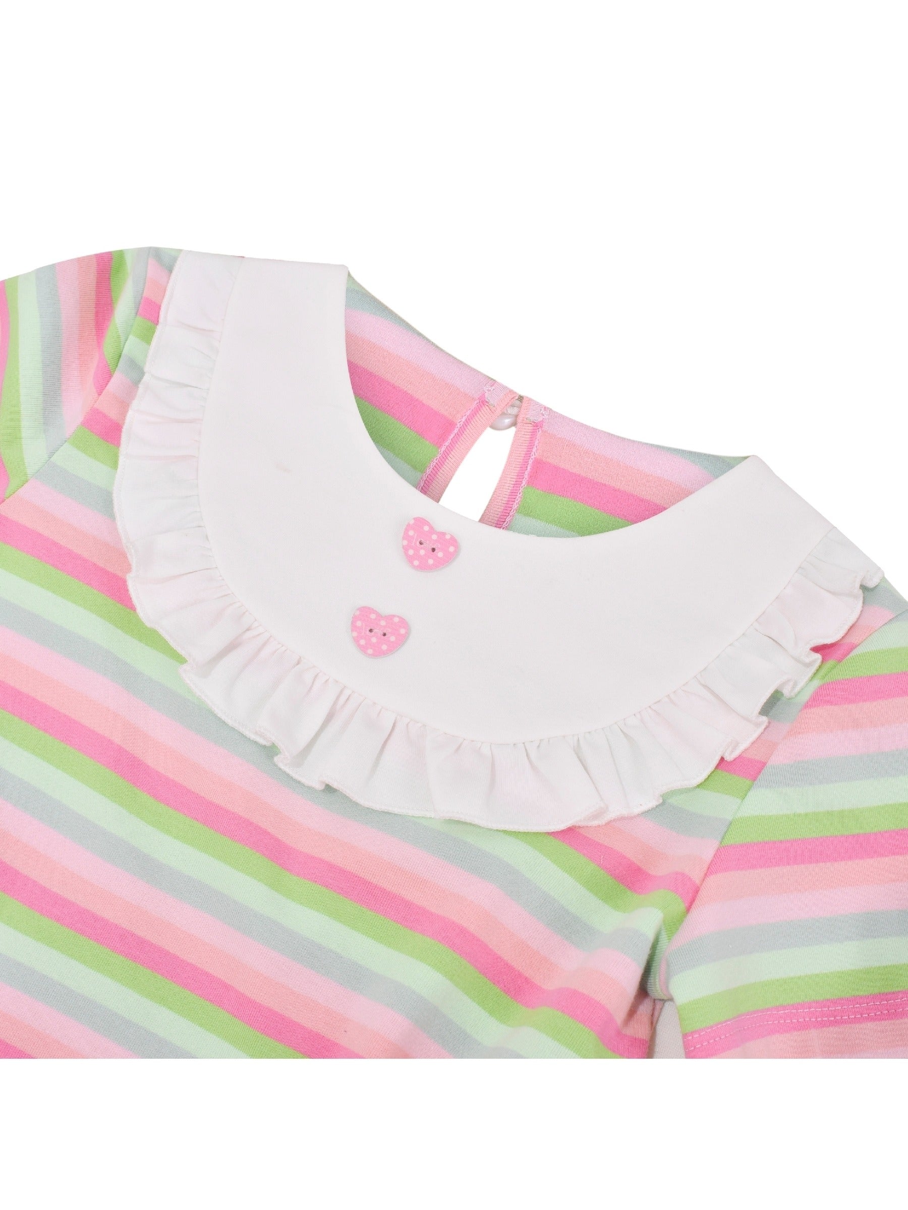 Girls Tee Shirt 2pc Set White Unicorn Rainbow Glitter Short Long Sleeve Multi-Color