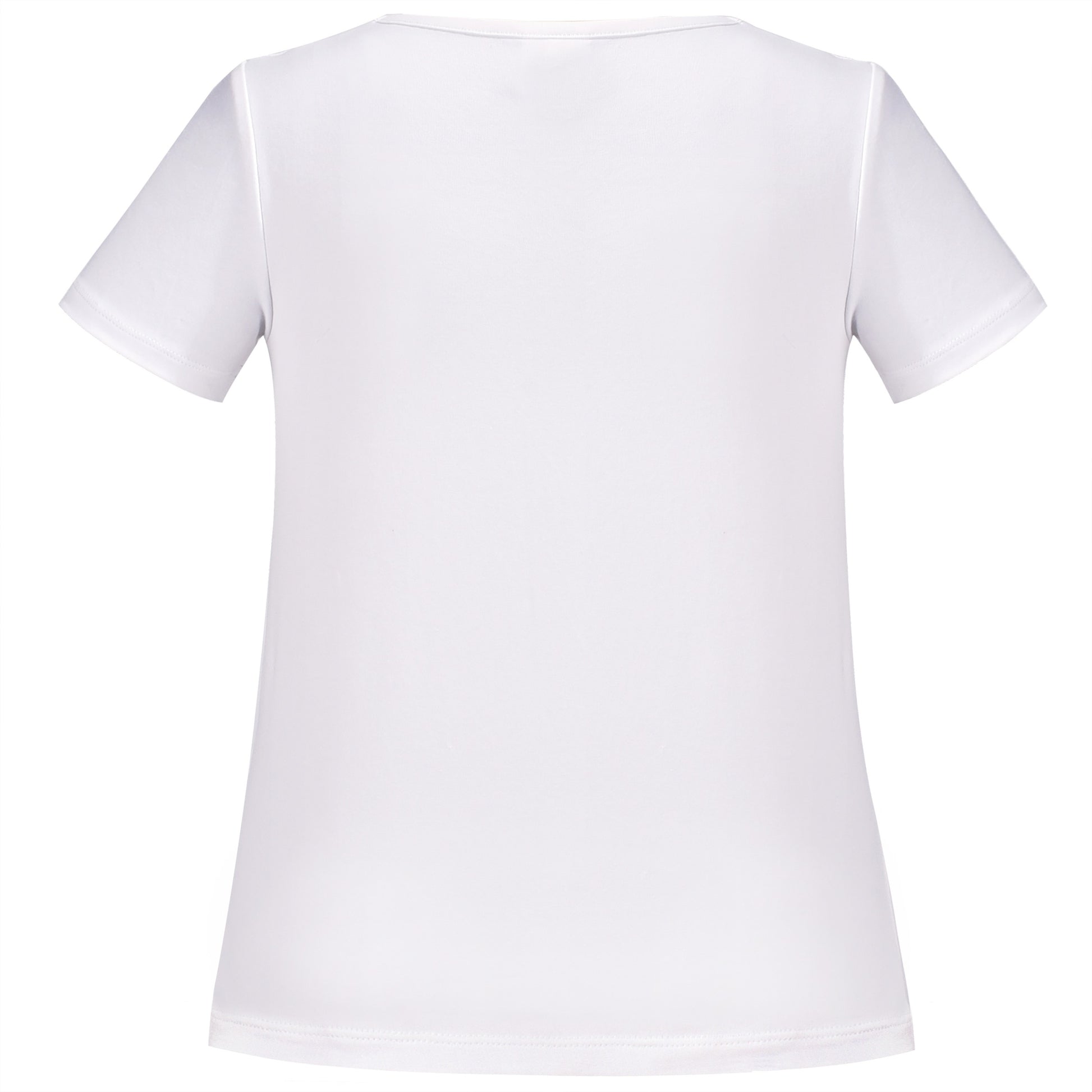 Girls Tee Shirt 2pc Set White Unicorn Rainbow Glitter Short Long Sleeve White