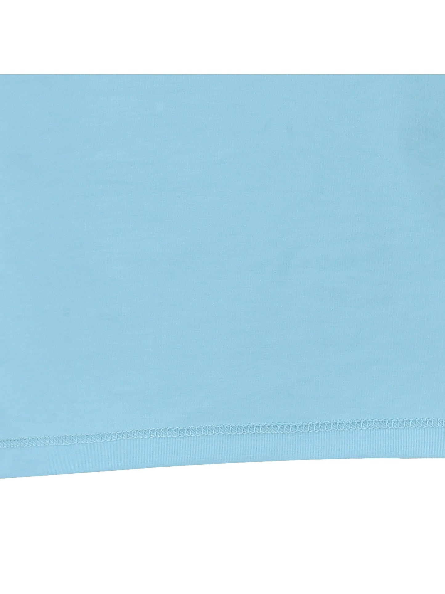 Girls Dress Tee Cotton Sunflower Petal Short Sleeve Blue