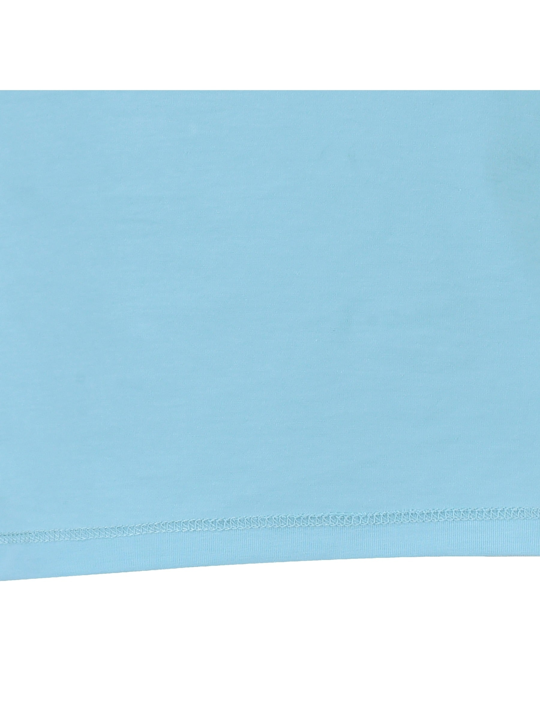 Girls Dress Tee Cotton Sunflower Petal Short Sleeve Blue