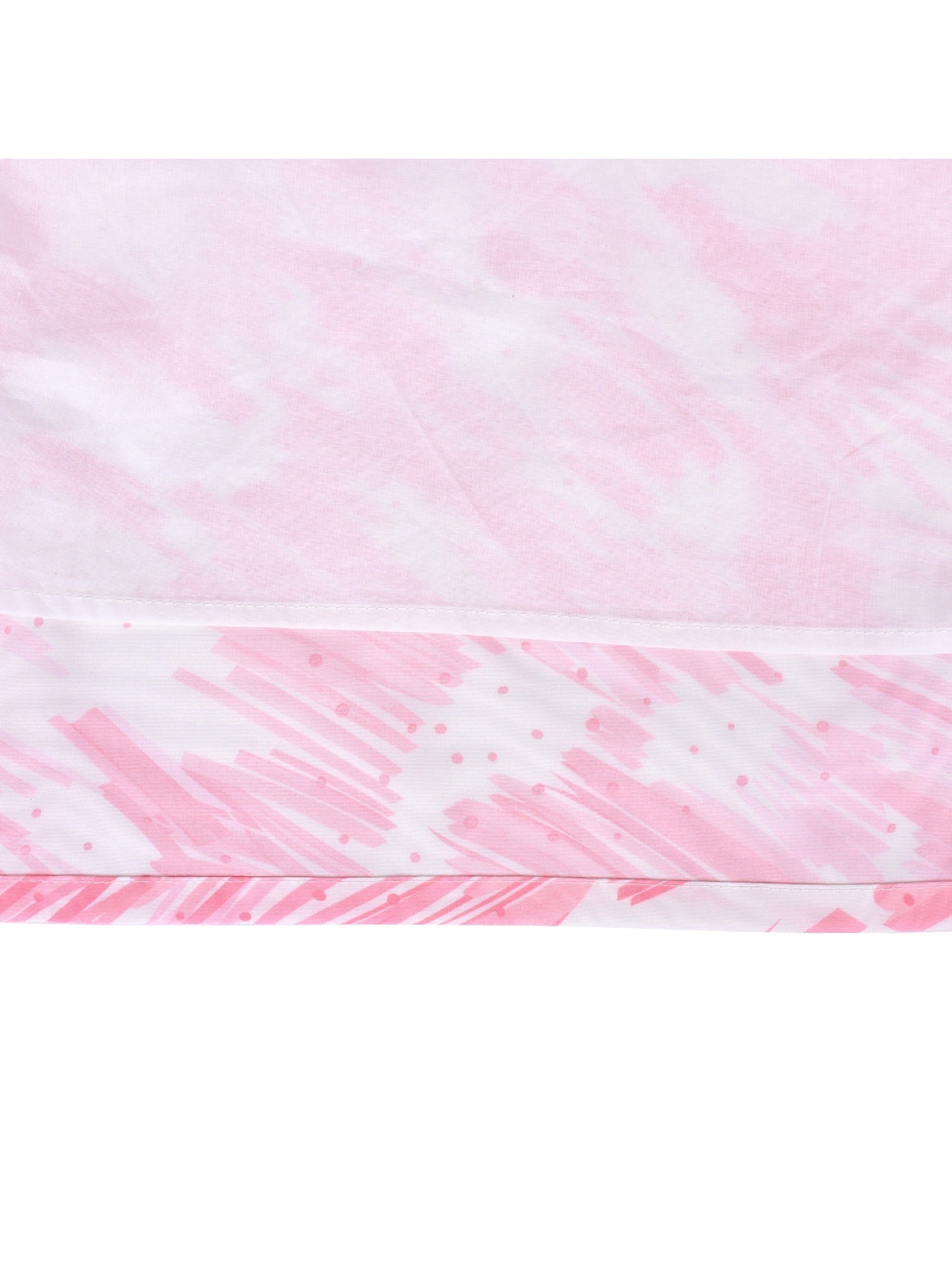 Girls Dress Pearl Button Pink Pointy Collar Lace Puff Sleeve Pink