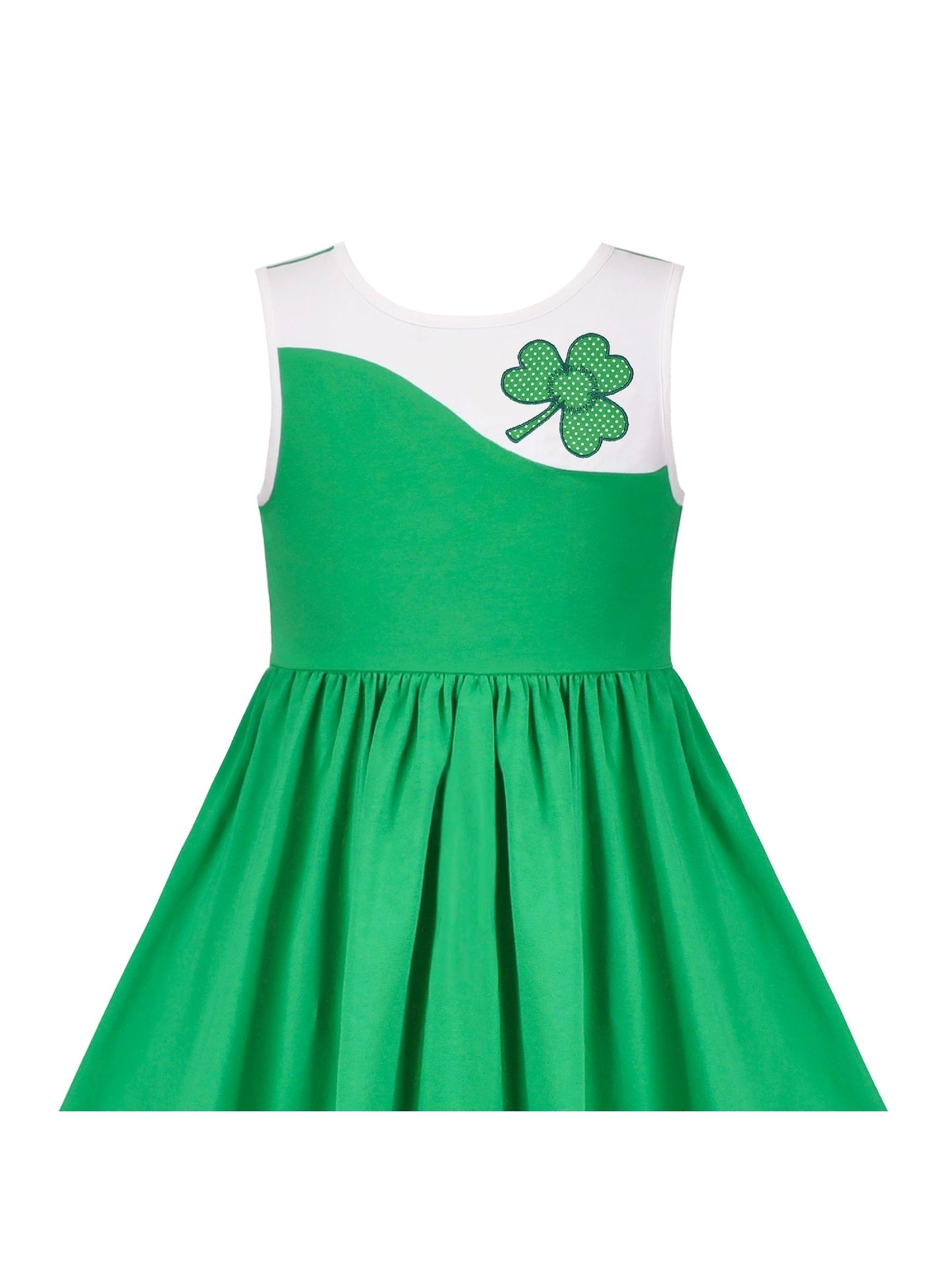 Girls Dress Sunflower Butterfly Hanky Hem Party Beach Necklace Sundress Green