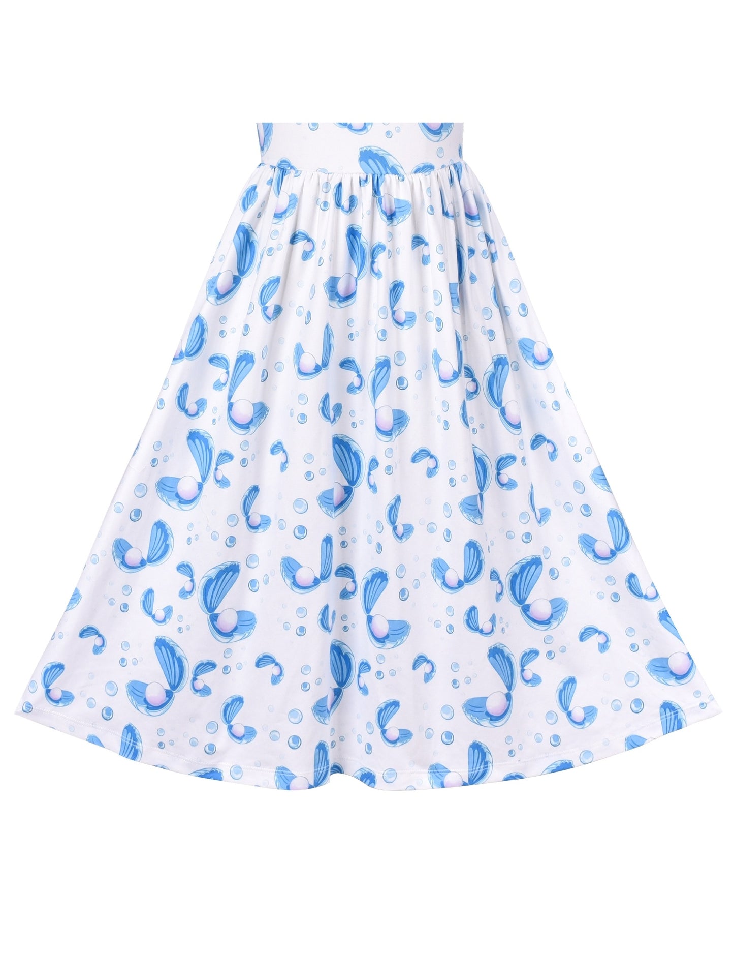 Girls Dress Maxi Christmas Long Sleeve Casual V-neck Bow Tie Blue
