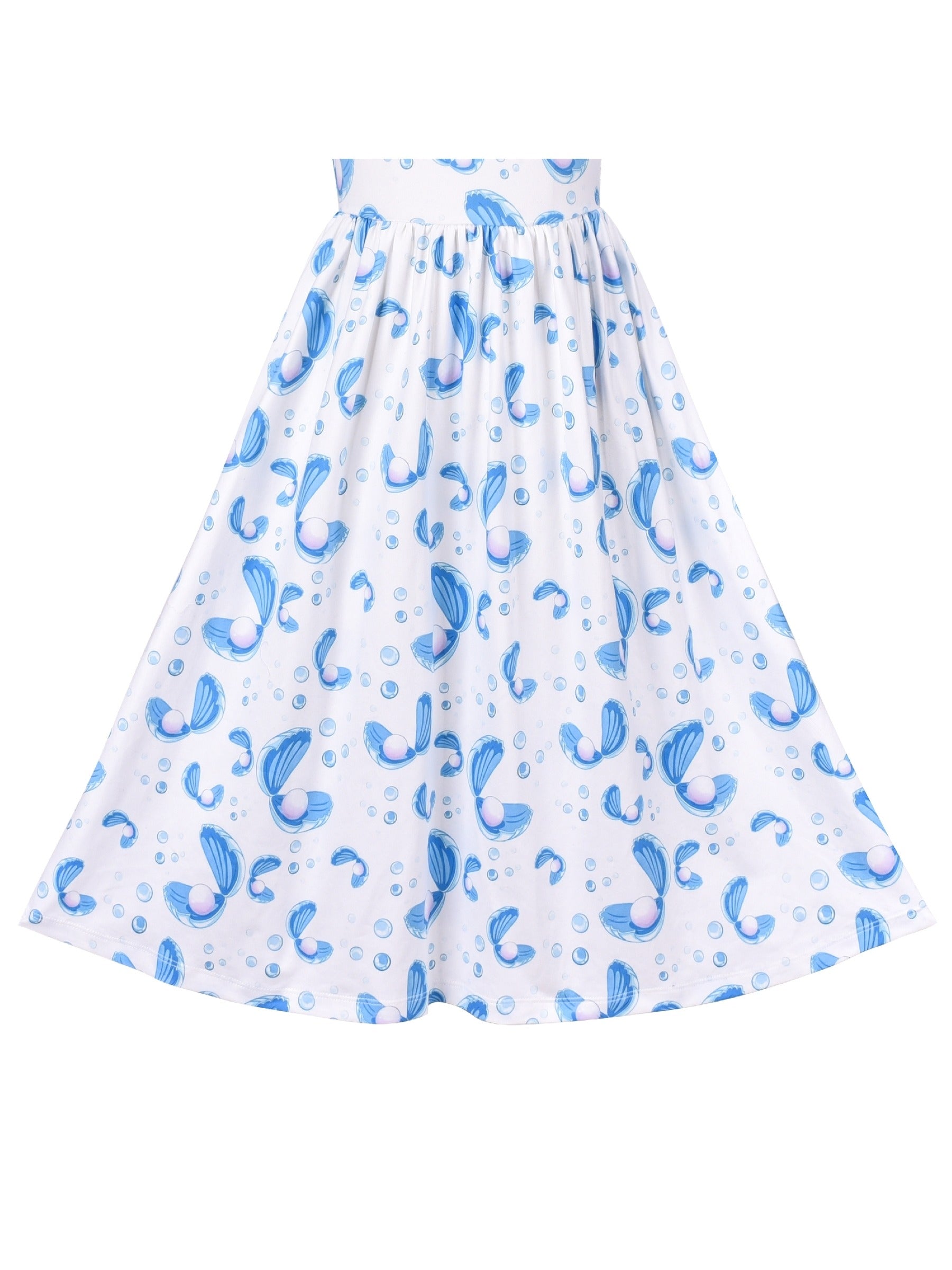 Girls Dress Maxi Christmas Long Sleeve Casual V-neck Bow Tie Blue