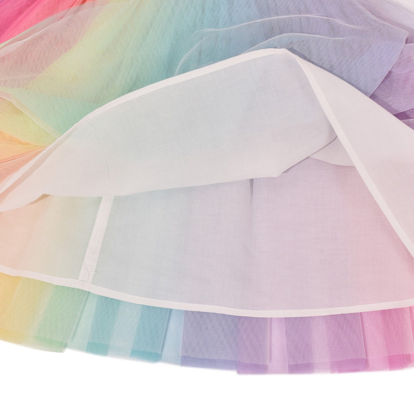 Girls Dress Rainbow Colorful Tulle Skirt Long Sleeve Holiday Party Purple
