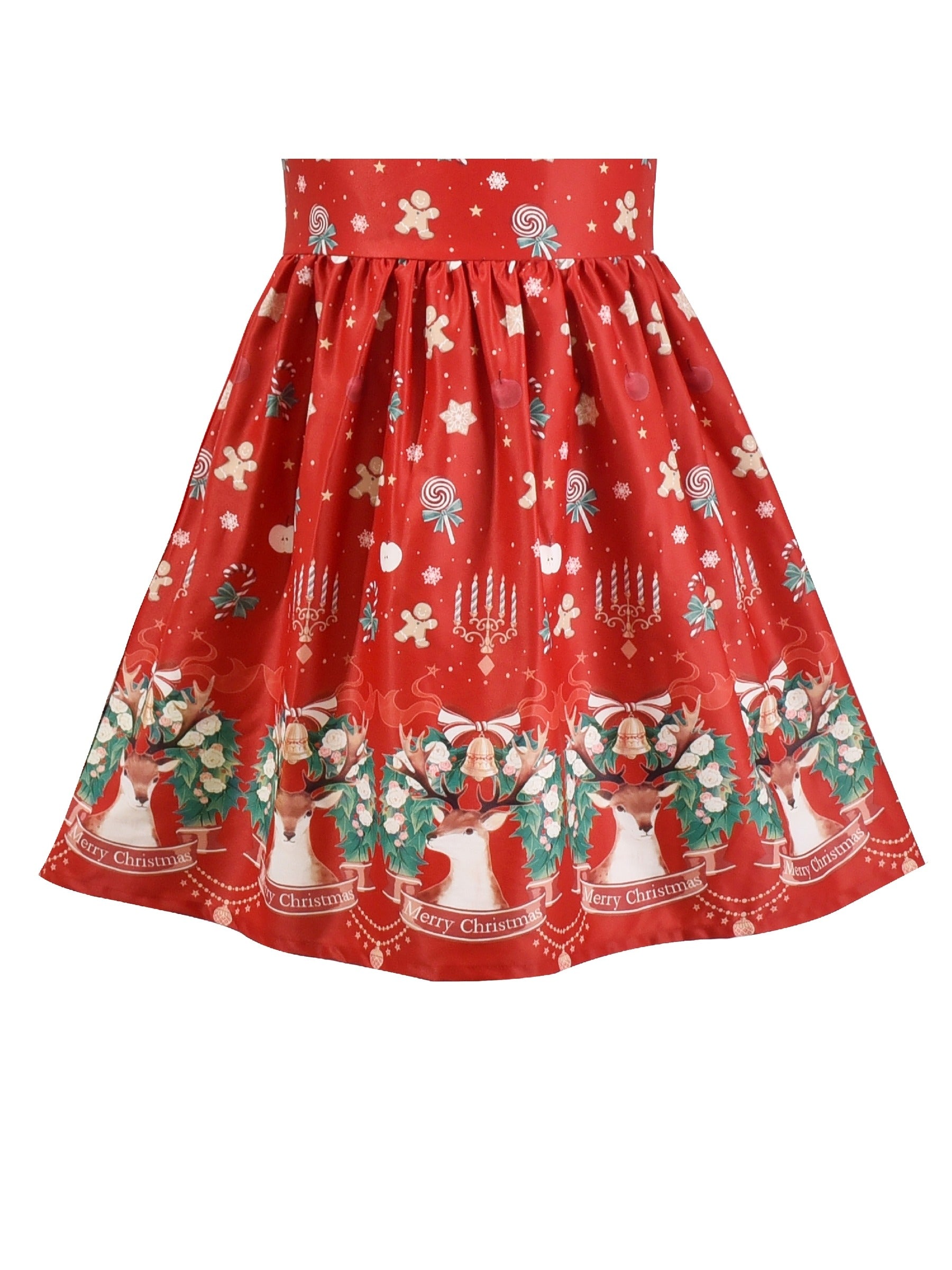 Girls Dress Green Strawberry Floral Zigzag Cute Sleeveless Casual Holiday Red