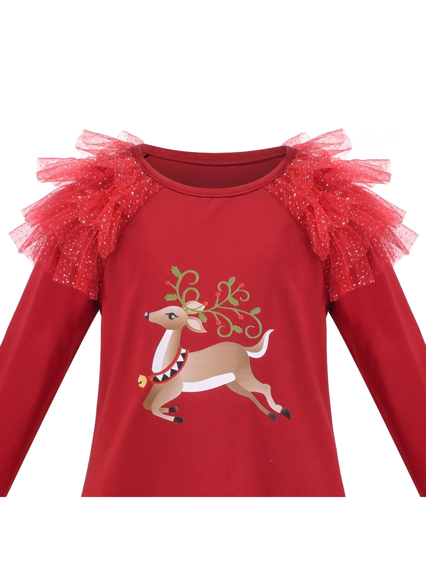 Girls Dress Red Christmas Stockings Xmas Candy Canes New Year Red