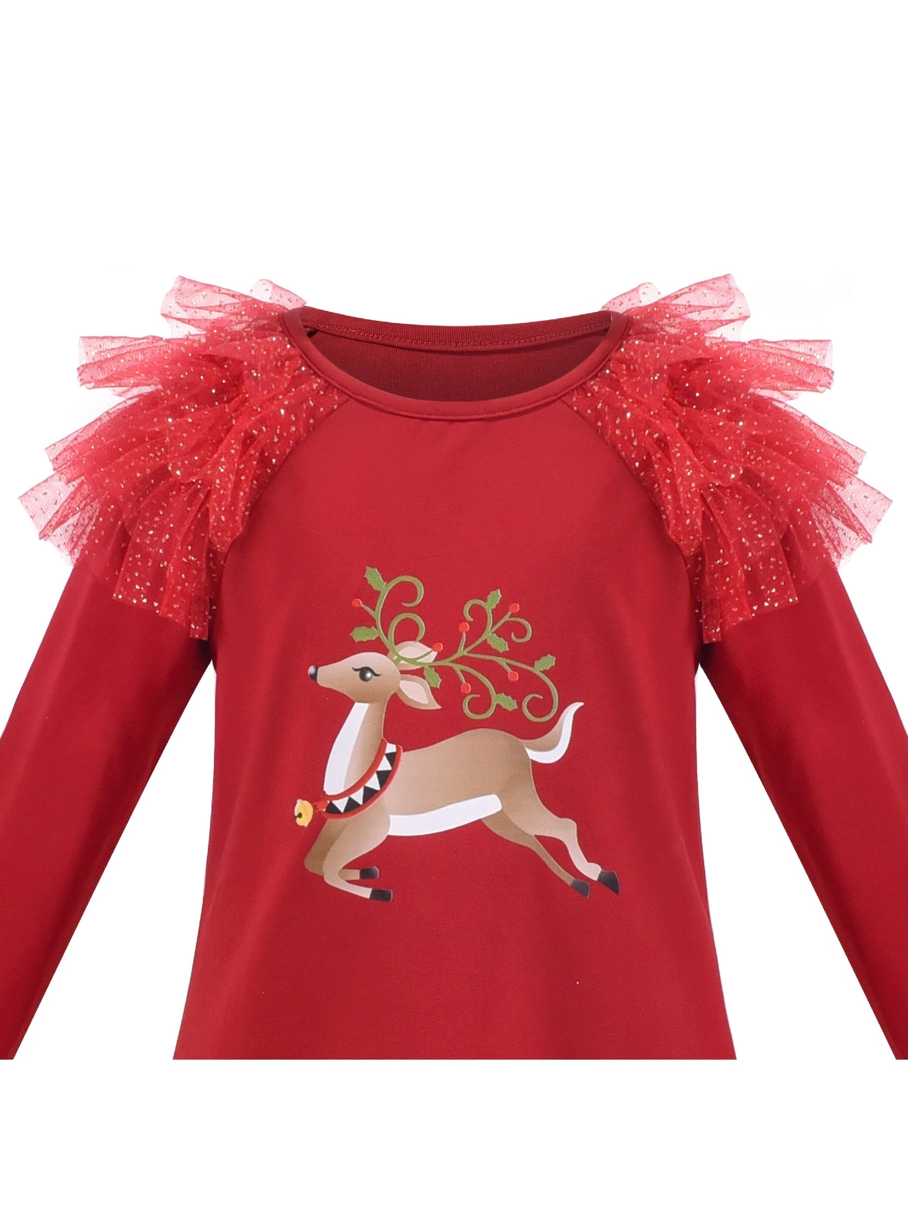 Girls Dress Red Christmas Stockings Xmas Candy Canes New Year Red