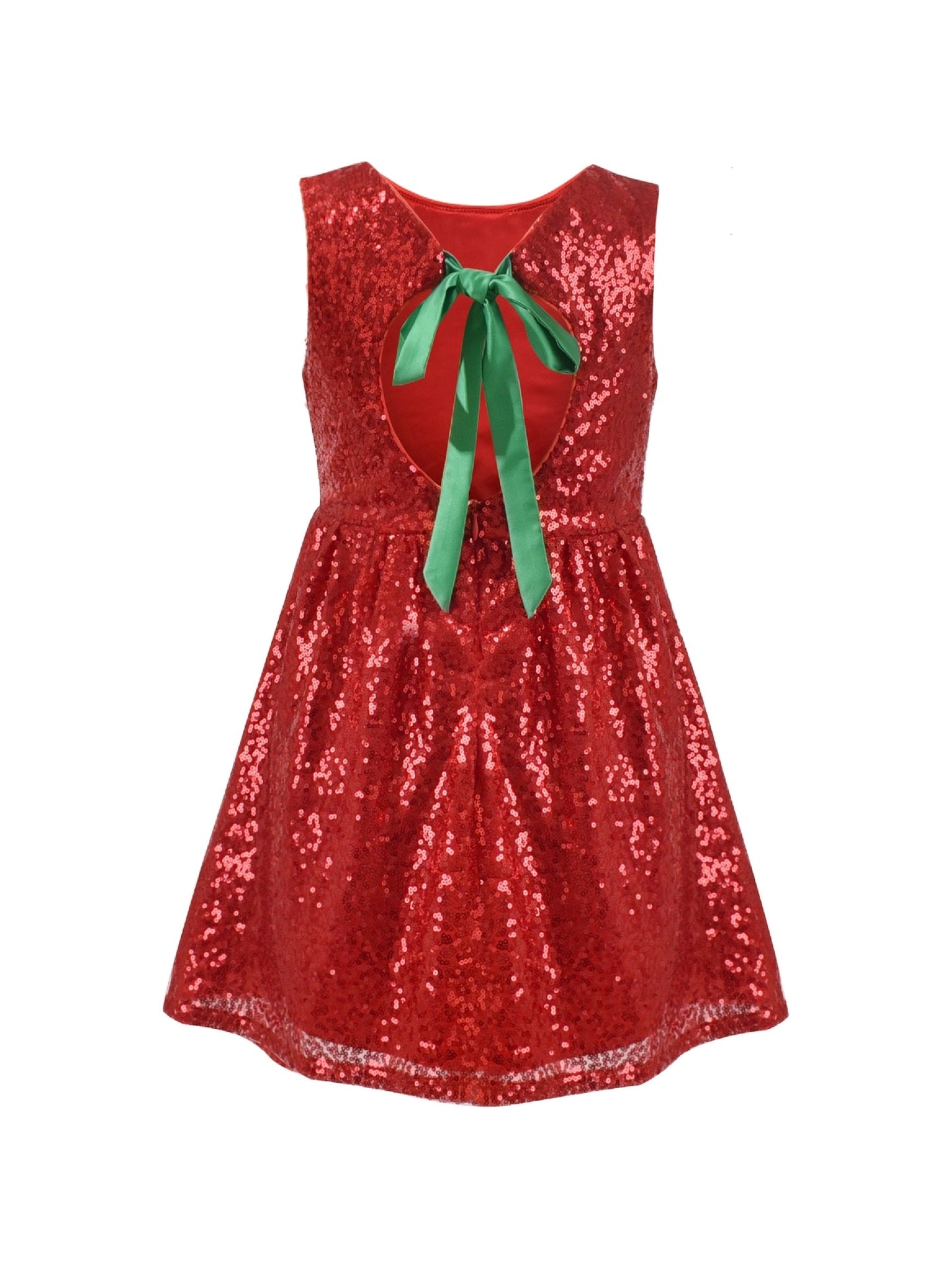 Flower Girl Dress Lace Sequin Flare Gray Wedding Party Red