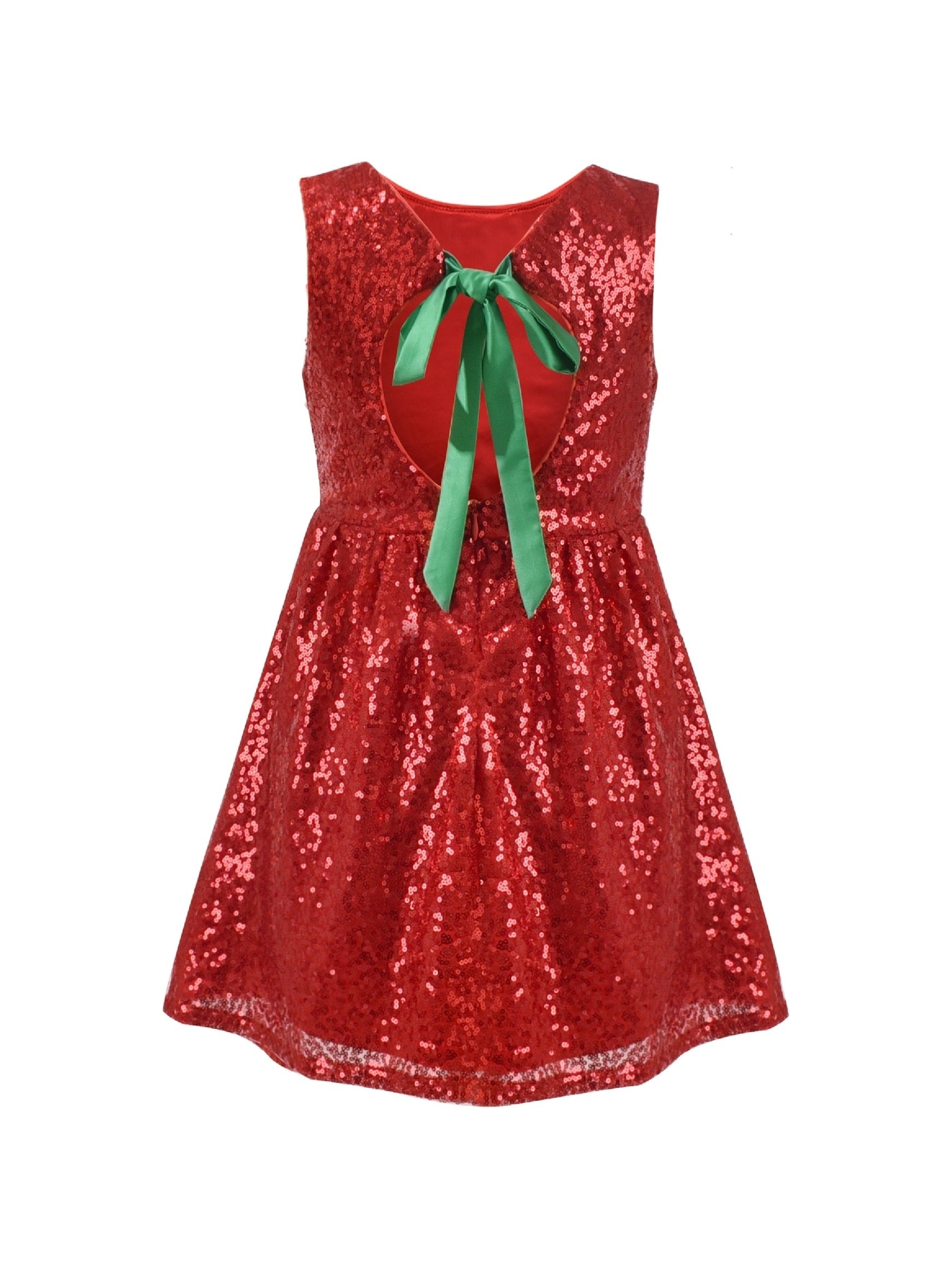 Flower Girl Dress Lace Sequin Flare Gray Wedding Party Red