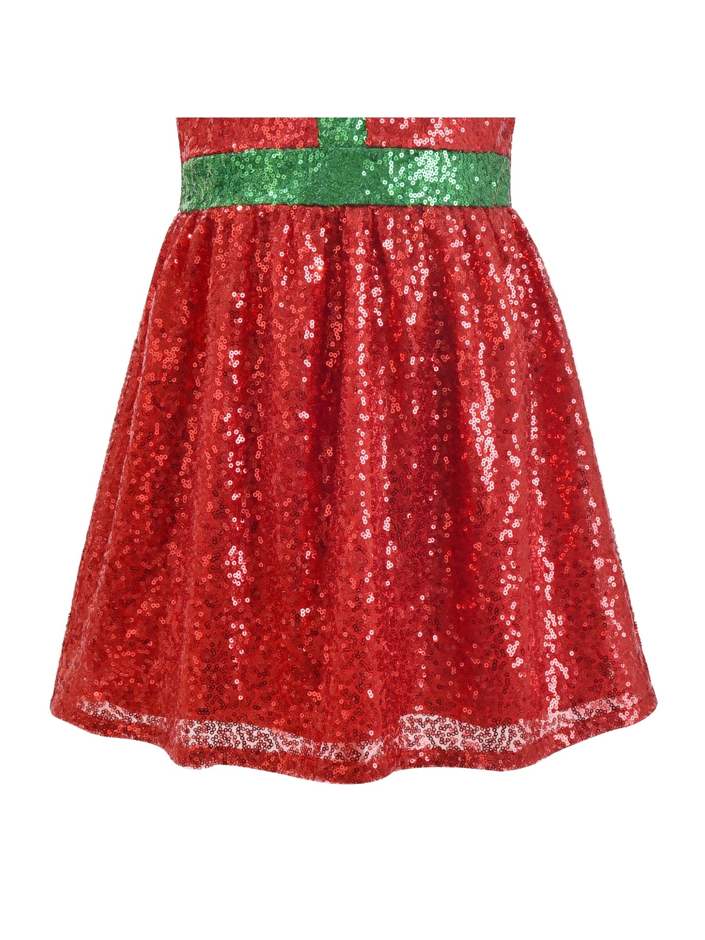 Flower Girl Dress Lace Sequin Flare Gray Wedding Party Red