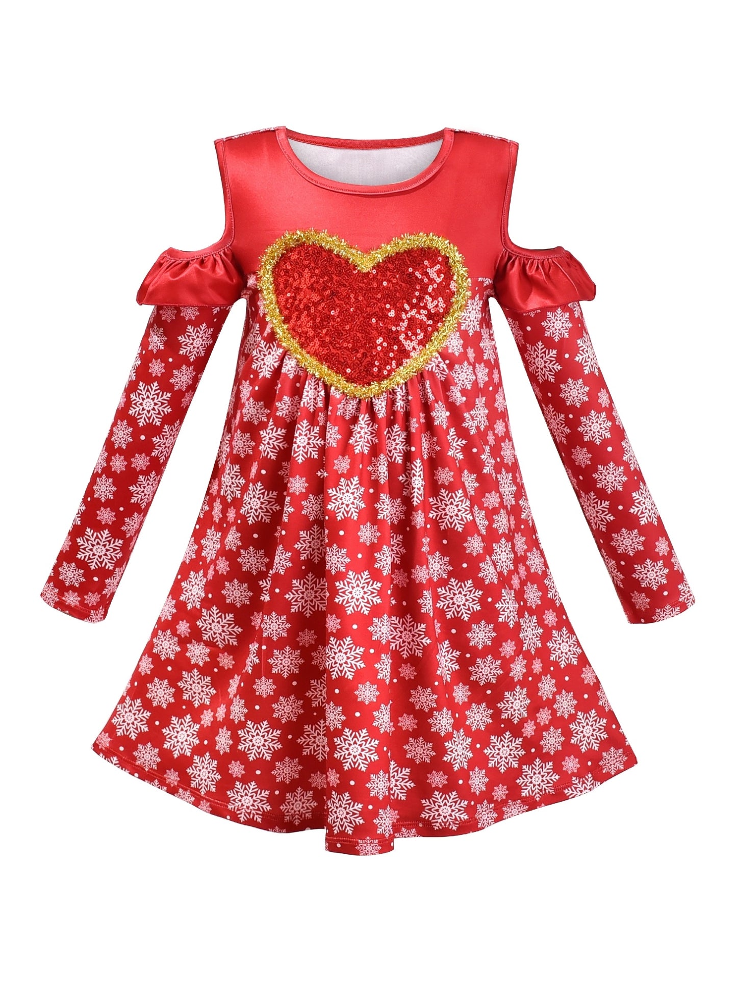 Girls Dress Red Christmas Stockings Xmas Candy Canes New Year Red