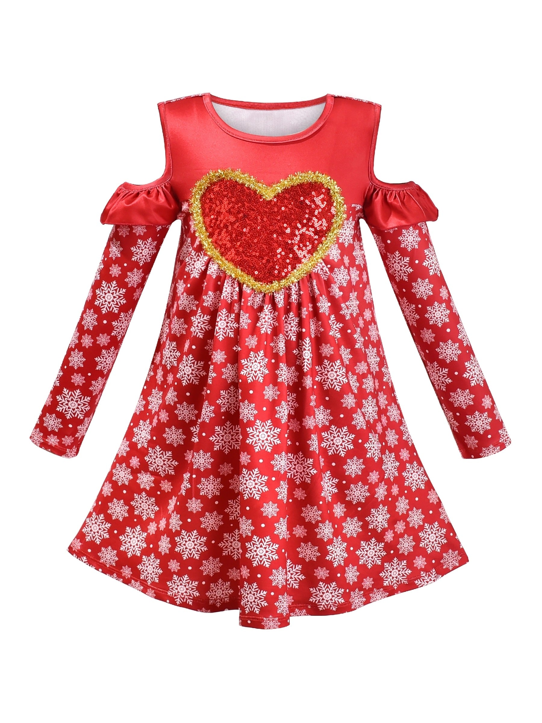 Girls Dress Red Christmas Stockings Xmas Candy Canes New Year Red