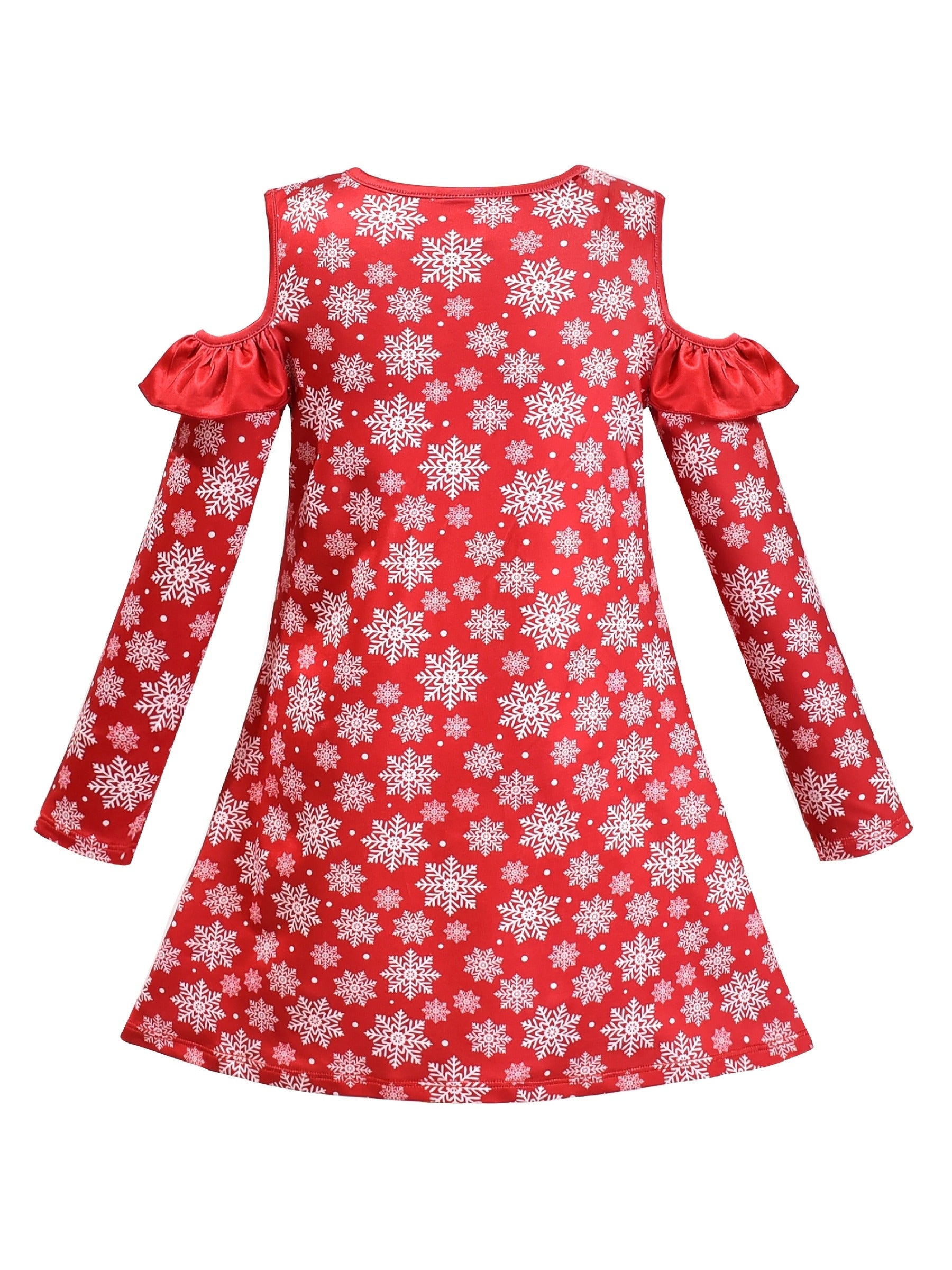 Girls Dress Red Christmas Stockings Xmas Candy Canes New Year Red