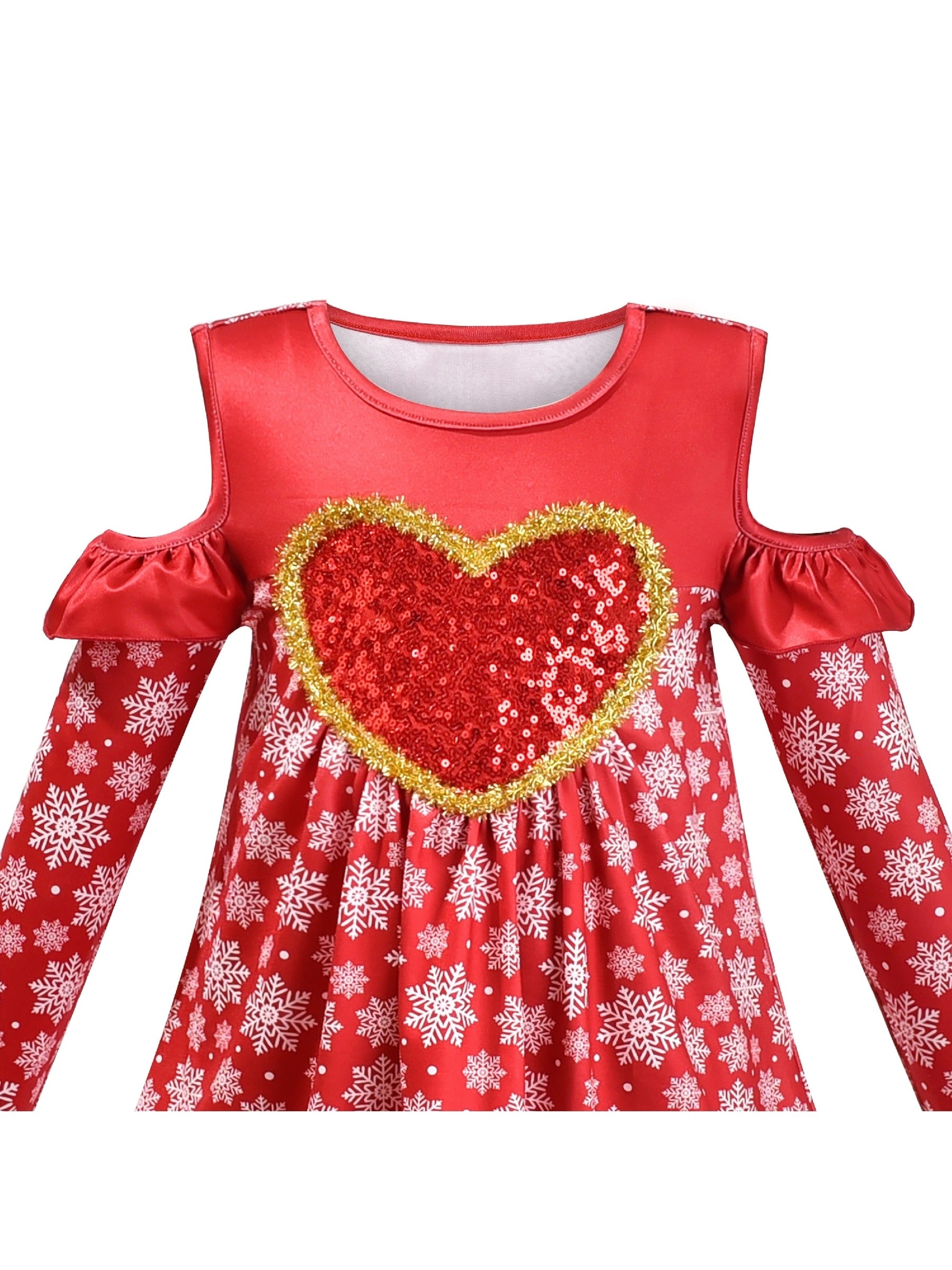 Girls Dress Red Christmas Stockings Xmas Candy Canes New Year Red